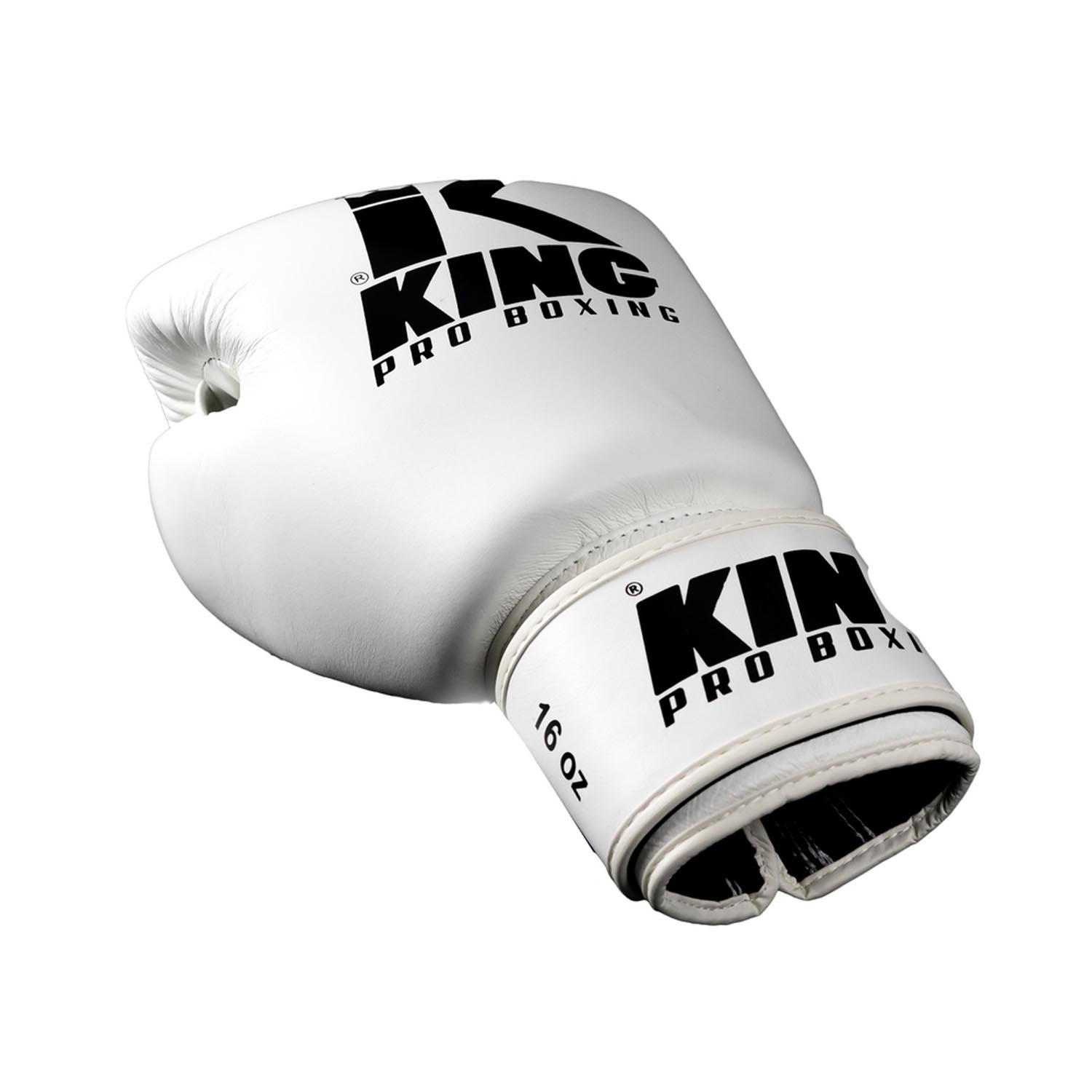 KING PRO BOXING Boxing Gloves, BGVL-3, white-black, 16 Oz