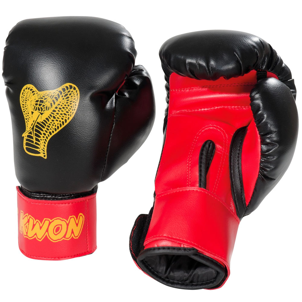 KWON Boxing Gloves, Kids, Cobra, black