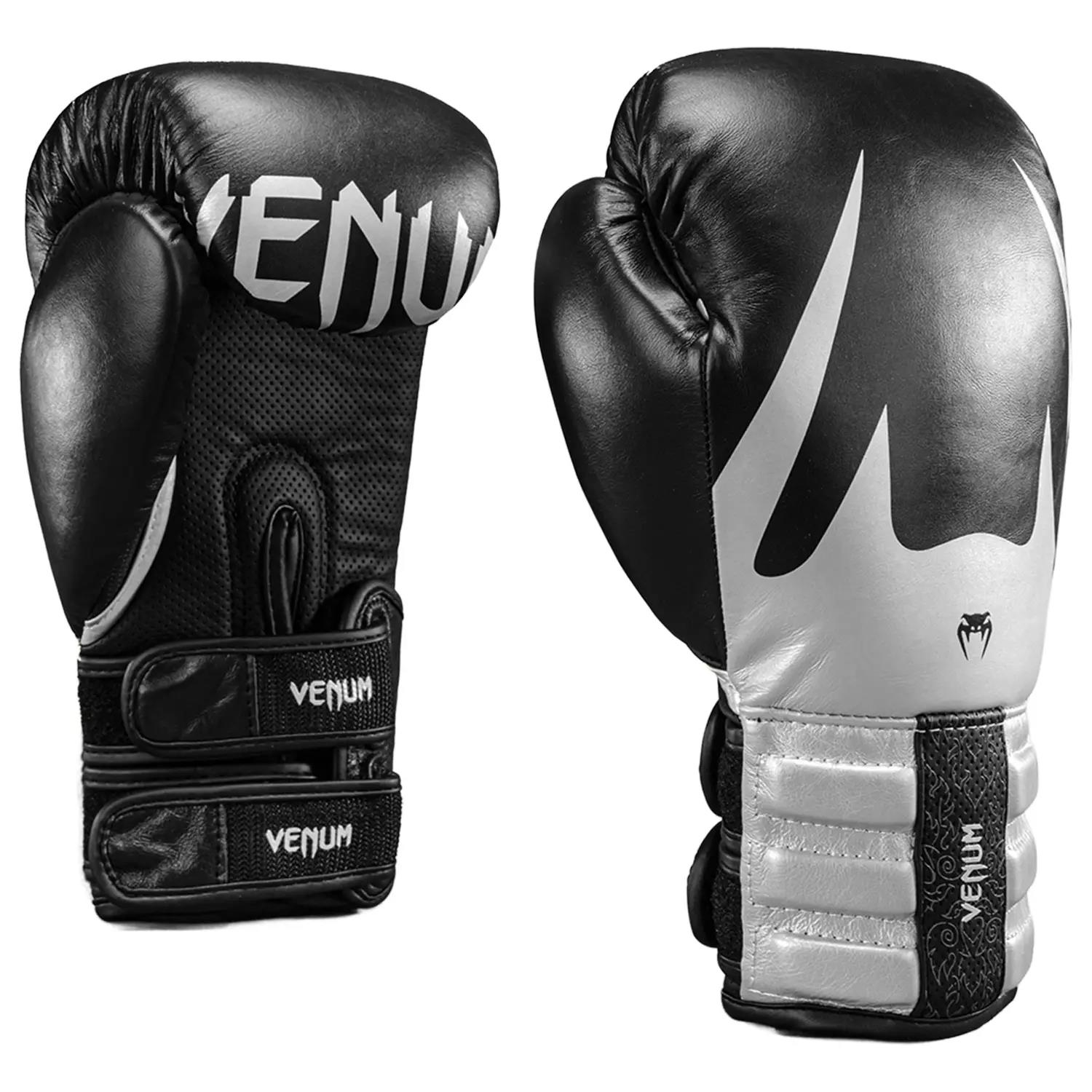VENUM Boxing Gloves, Reverso, black-silver, 16 Oz