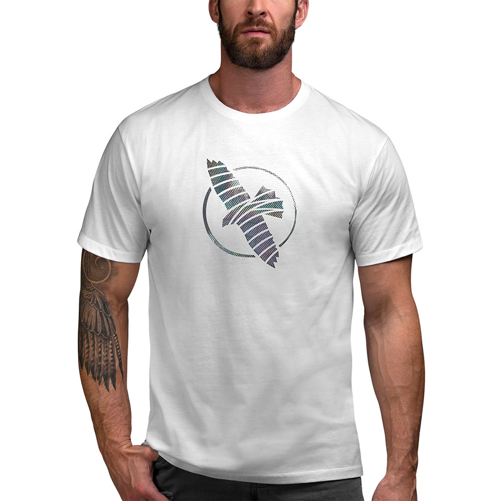 Hayabusa T-Shirt, Iridescent Falcon, weiß