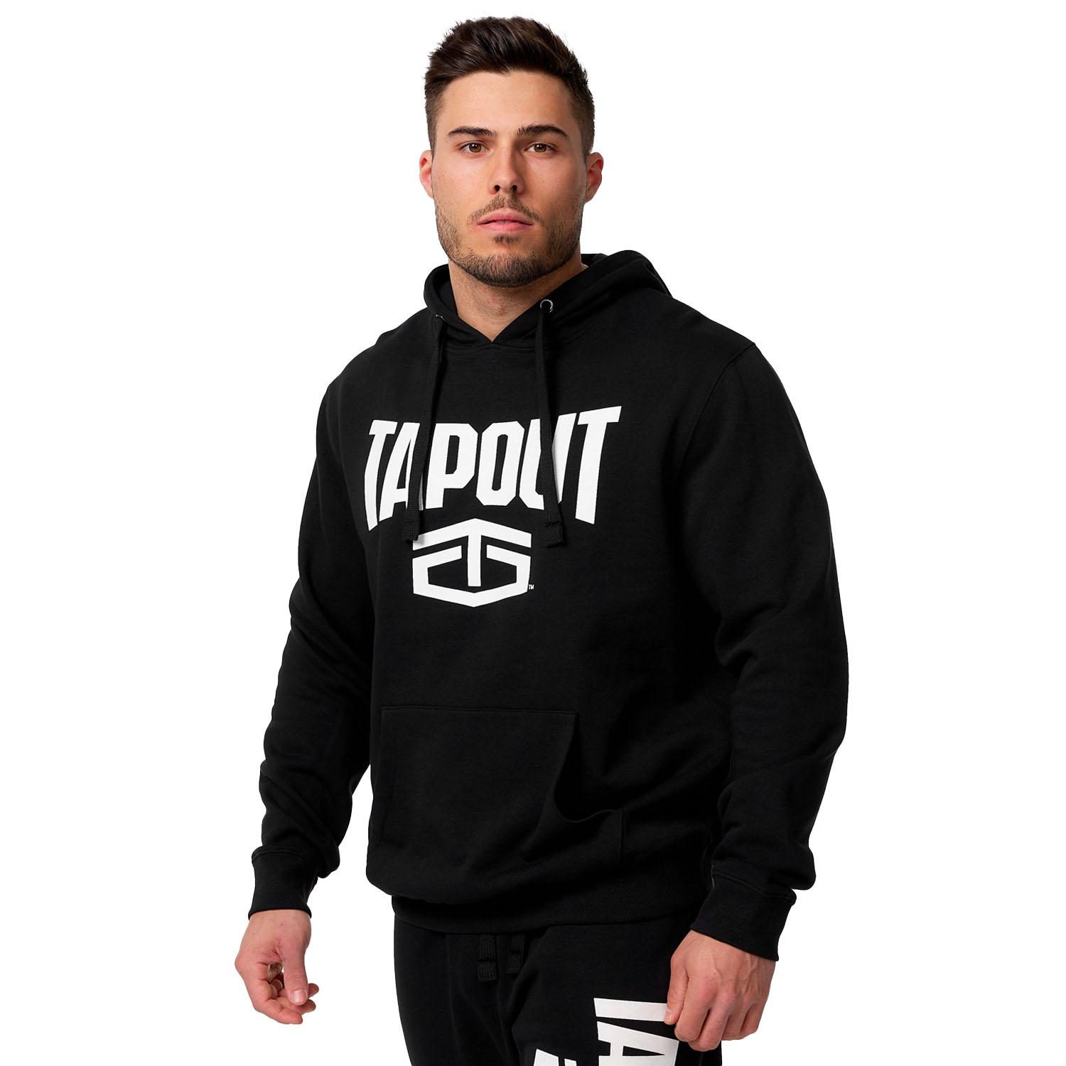 Tapout Hoody, Active Basic, black-white, L