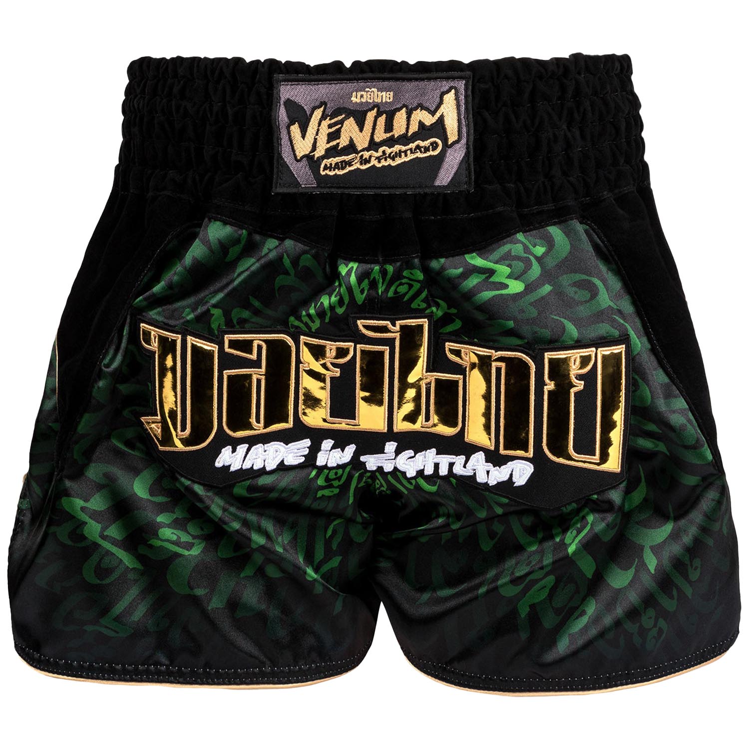 VENUM Muay Thai Shorts, Attack, black-green, L