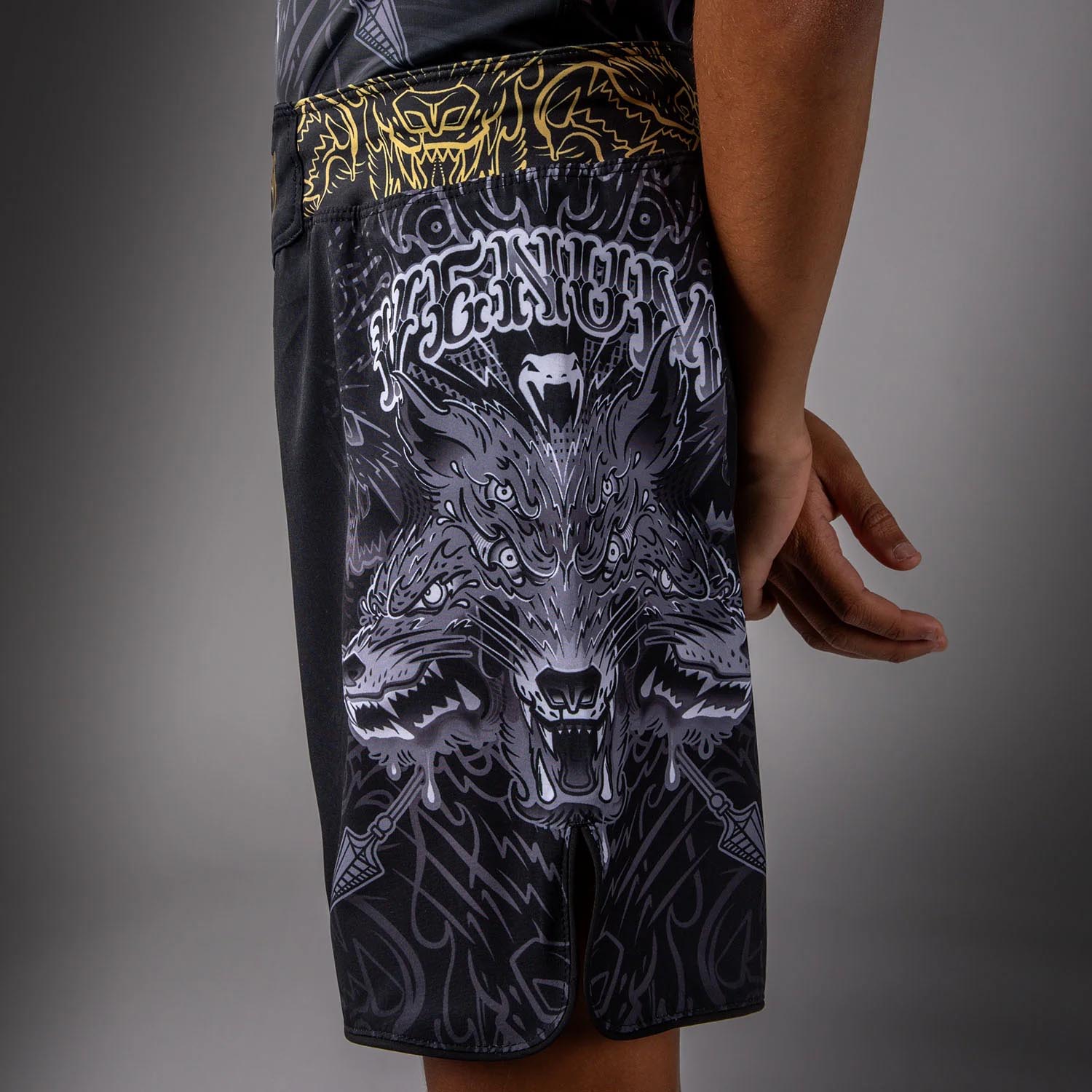 VENUM MMA Fight Shorts, Kids, Wolf Atak, black-grey, 12 J