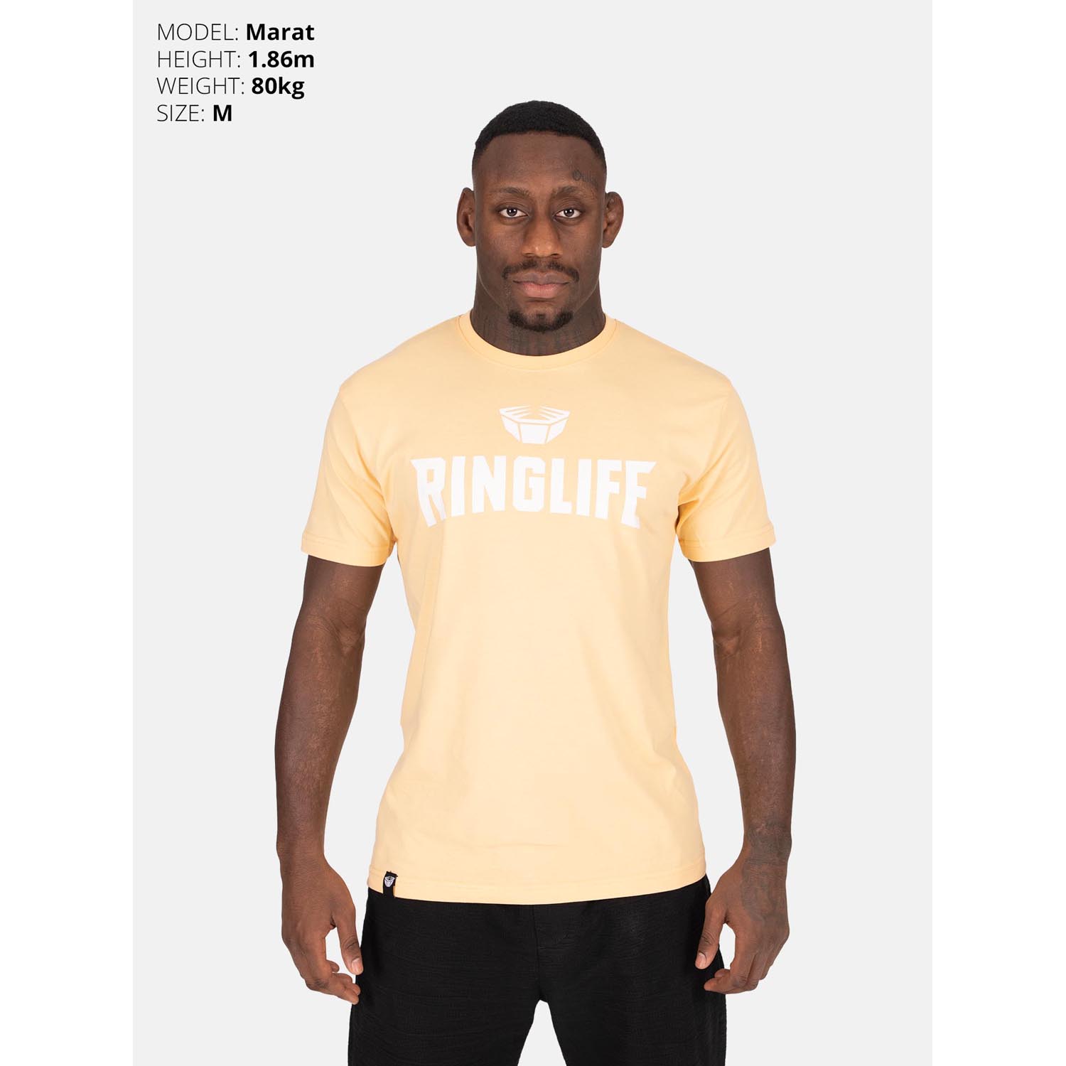 RINGLIFE T-Shirt, Logo 2.0, apricot-white, XXL