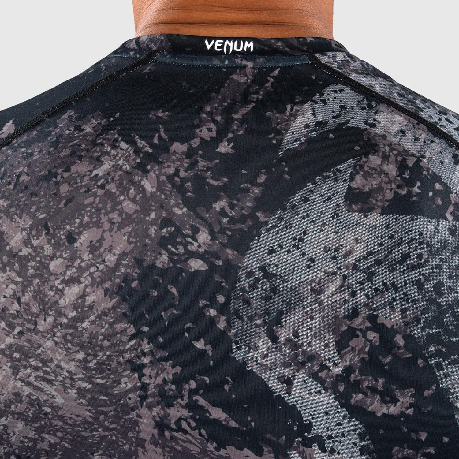 VENUM Rashguard, S/S, Rage & Workout, black-grey, S