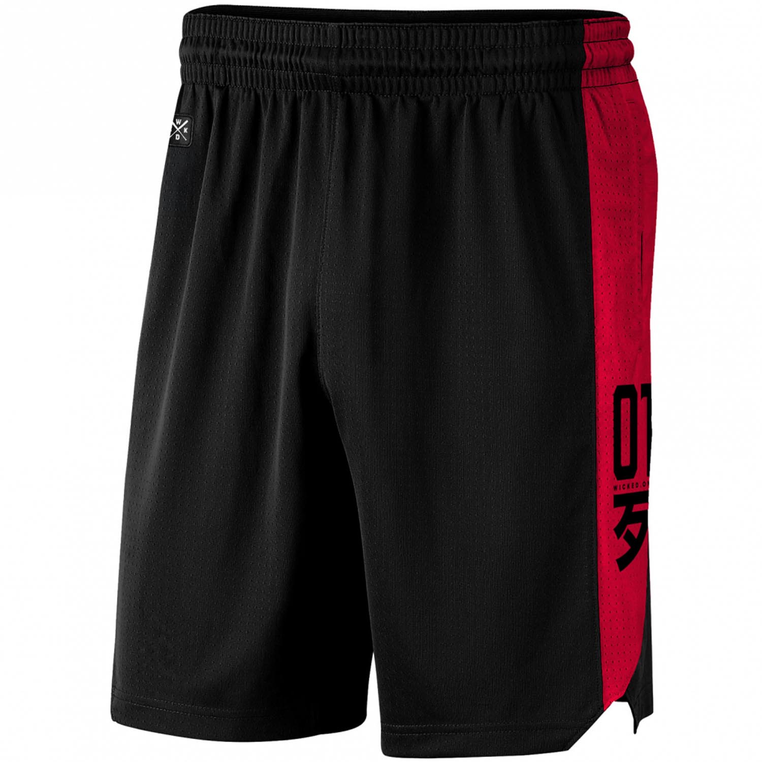 Wicked One Fitness Shorts, Indian, black-red, XXL