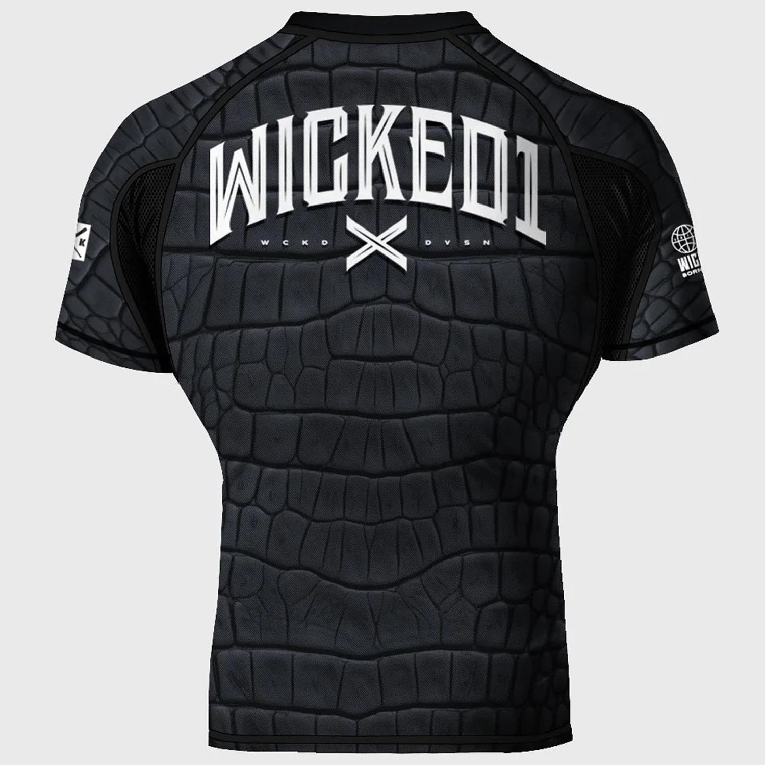 Wicked One Rashguard, S/S, Caiman, black-grey, M