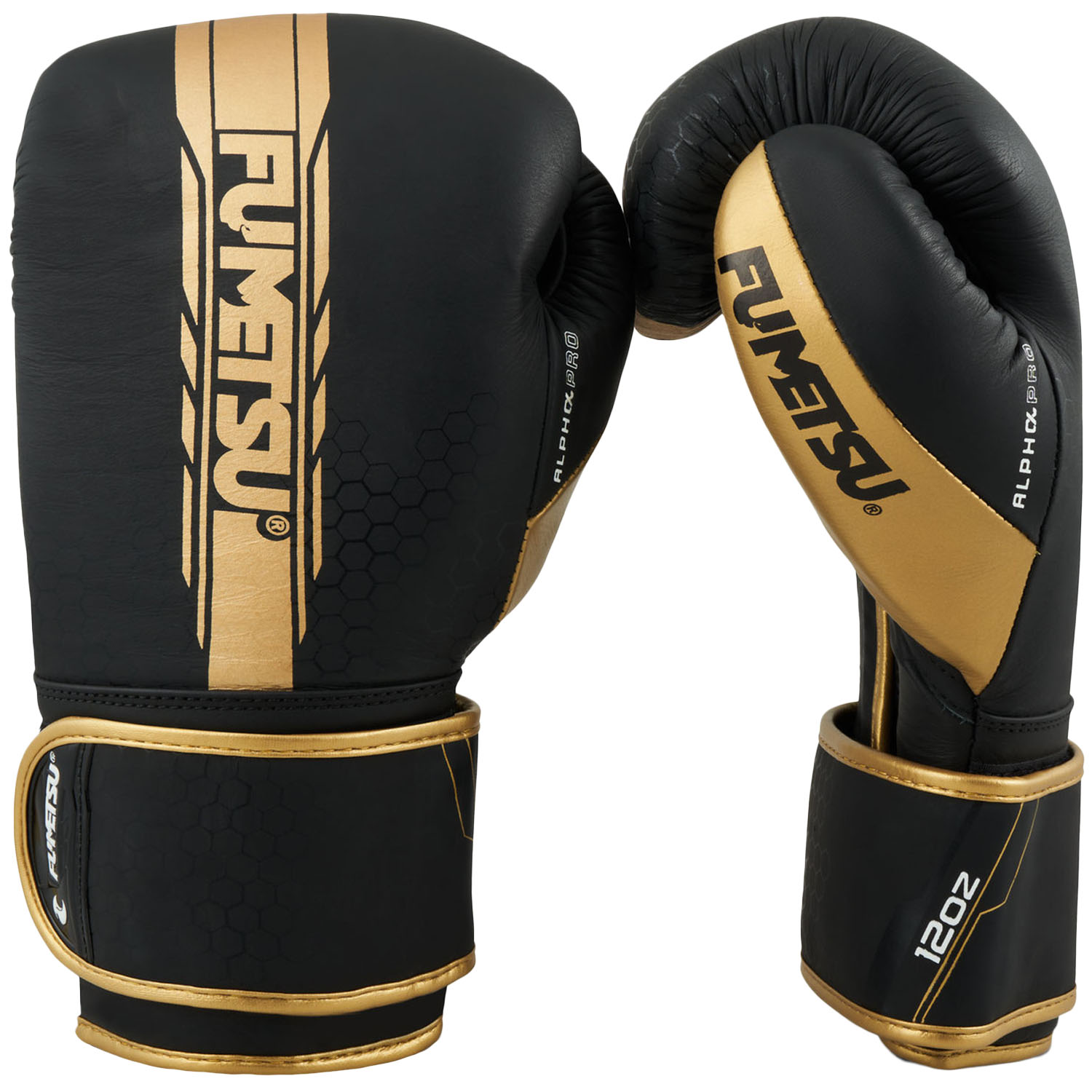 Fumetsu Boxing Gloves, Alpha Pro, black-gold, 16 Oz