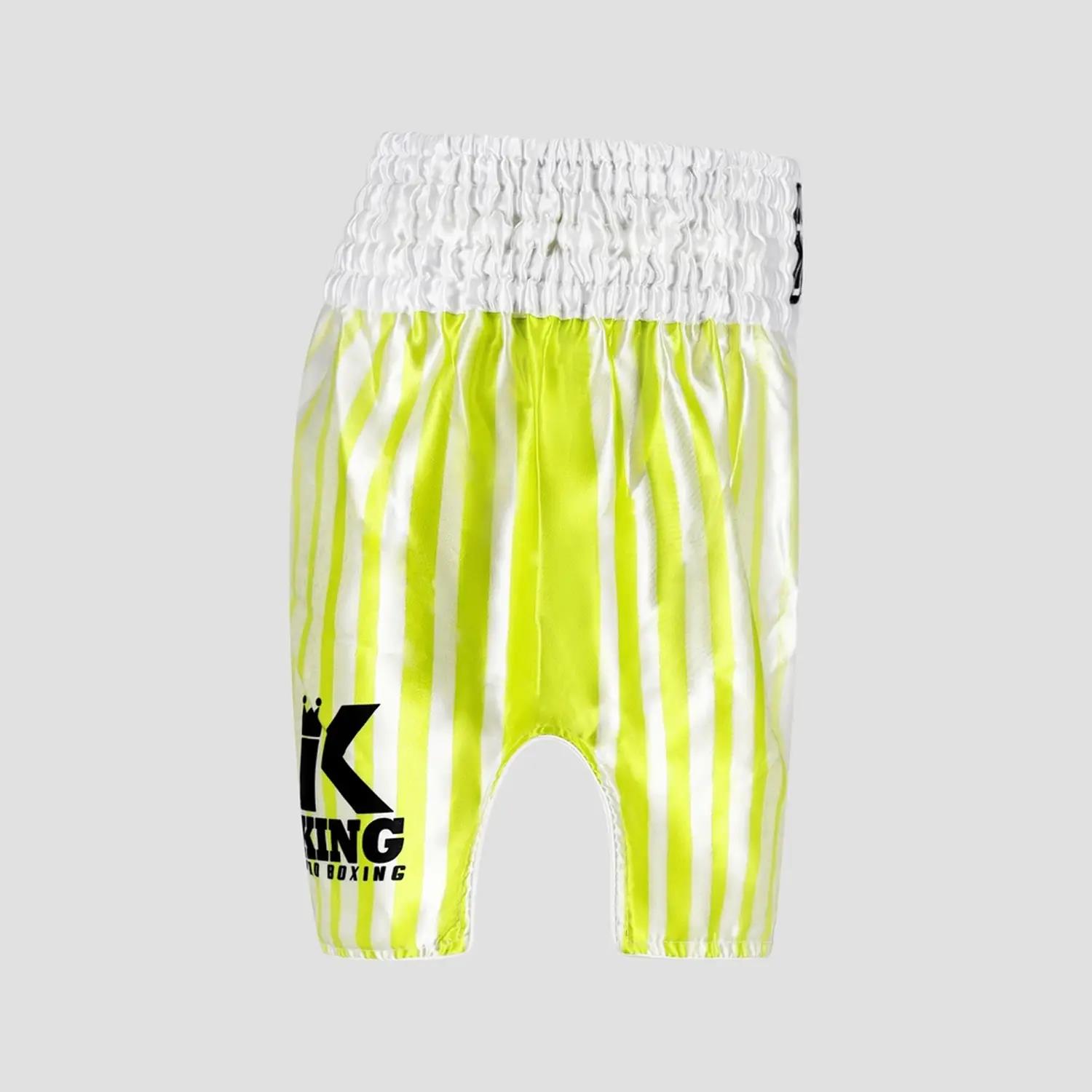 KING PRO BOXING Muay Thai Shorts, Bloodline 2, white-yellow, XXL