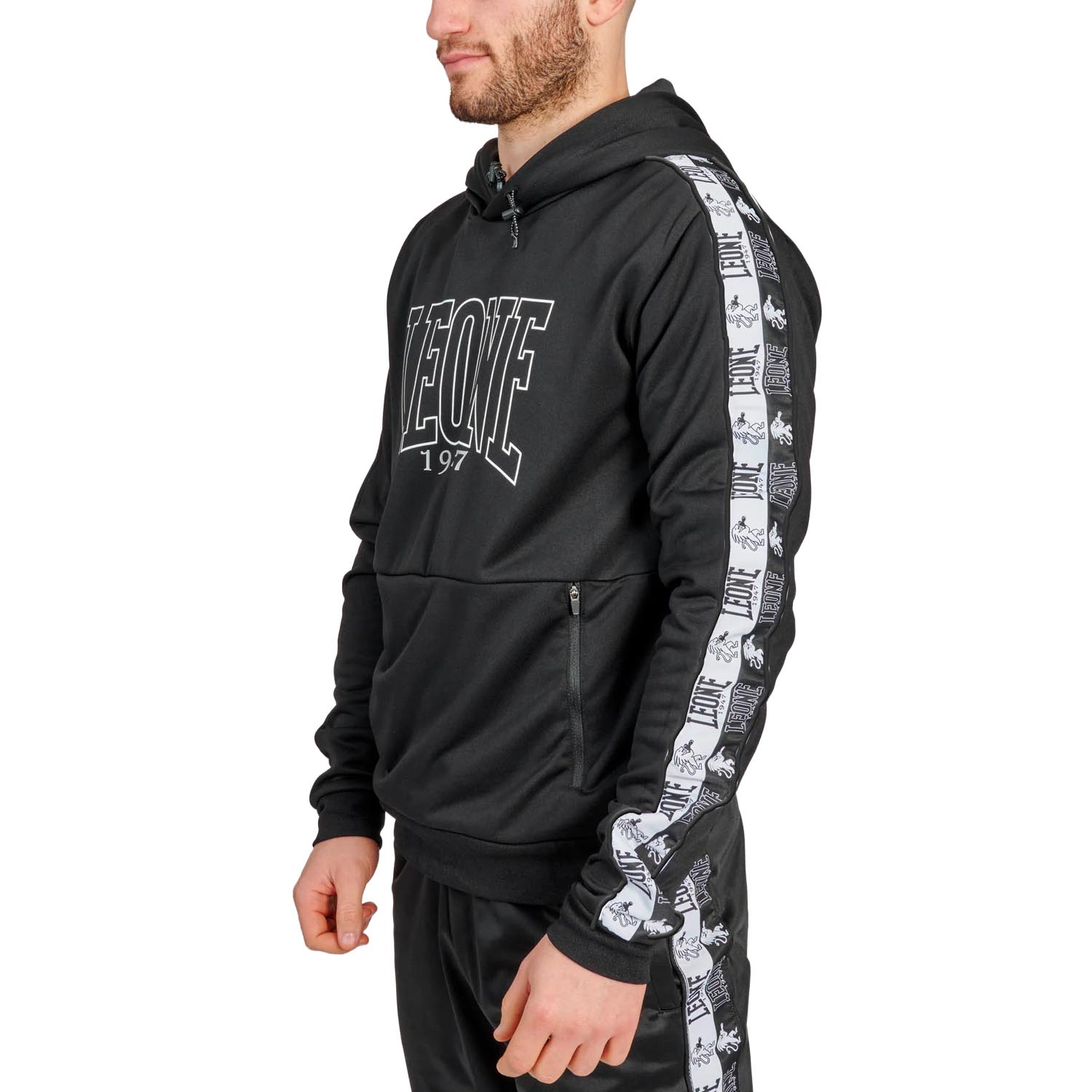 LEONE Hoody, Iconic, black-white, XXL
