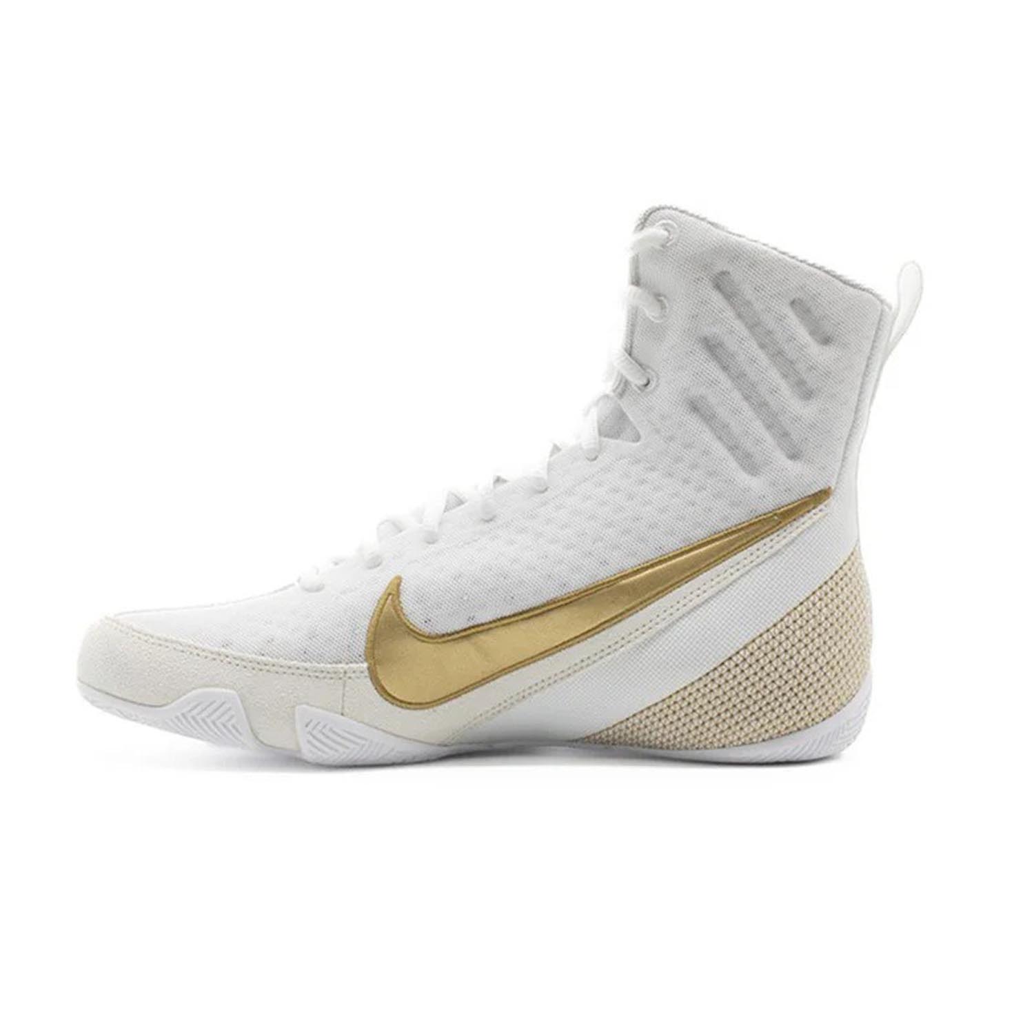 NIKE Boxing Shoes, Machomai 3, white-gold