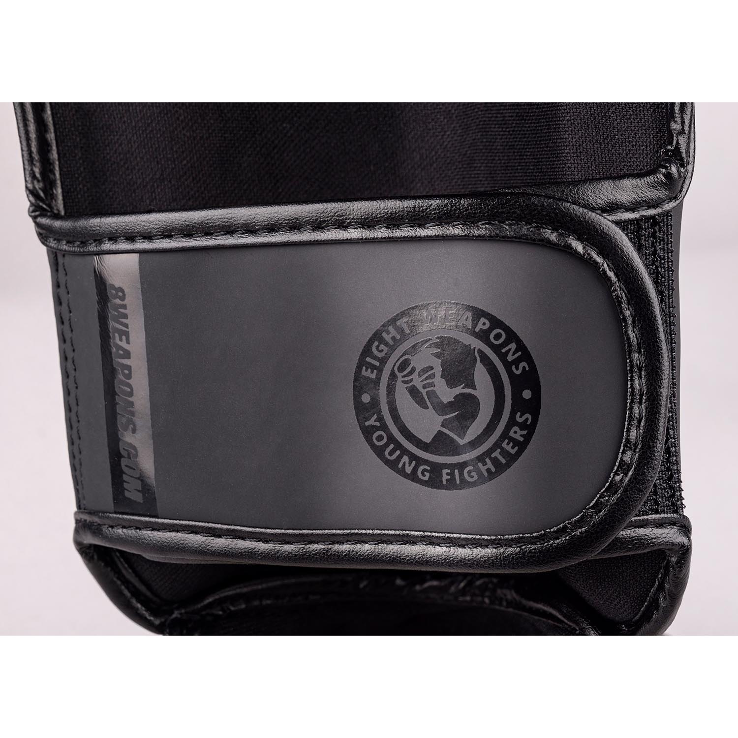 8 WEAPONS Shin Guards, Kids, Unlimited 2.0, black-black XXXL