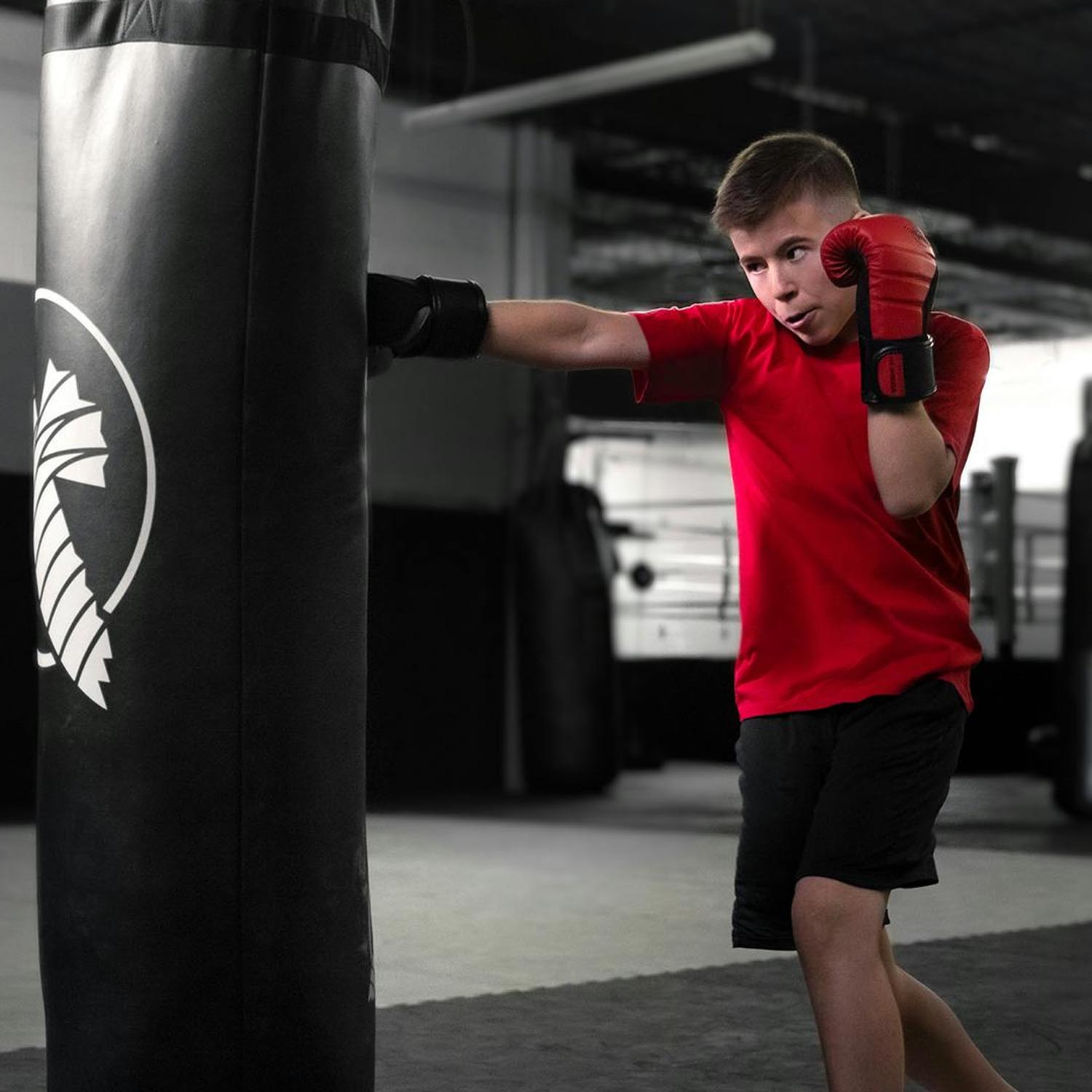 Hayabusa Boxing Gloves, Kinder, T3, red-black, 6 Oz