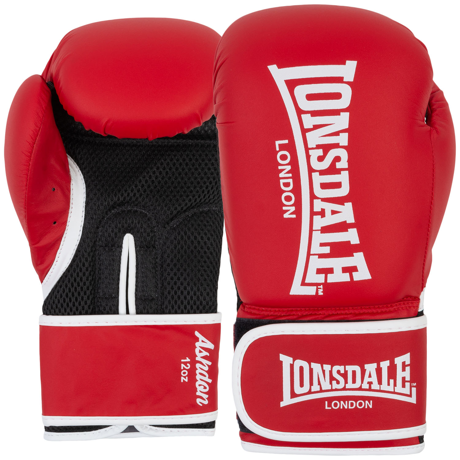 Lonsdale Boxhandschuhe, Ashdon, rot-weiß, 12 Oz