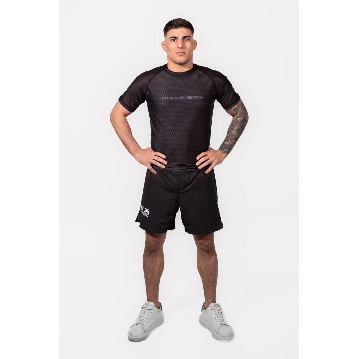 Bad Boy Rashguard, S/S, IBJJF Ranked, black, S