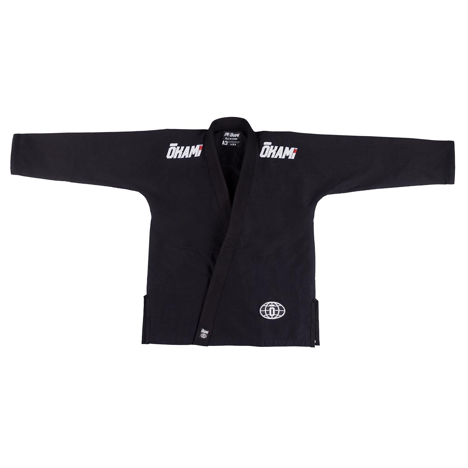 OKAMI BJJ GI, Enso, black, A1