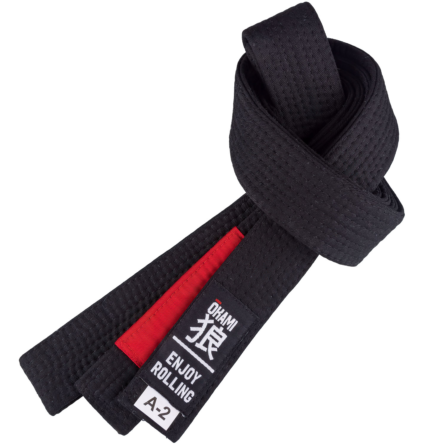 OKAMI BJJ Belt, Luta Livre, black, A2