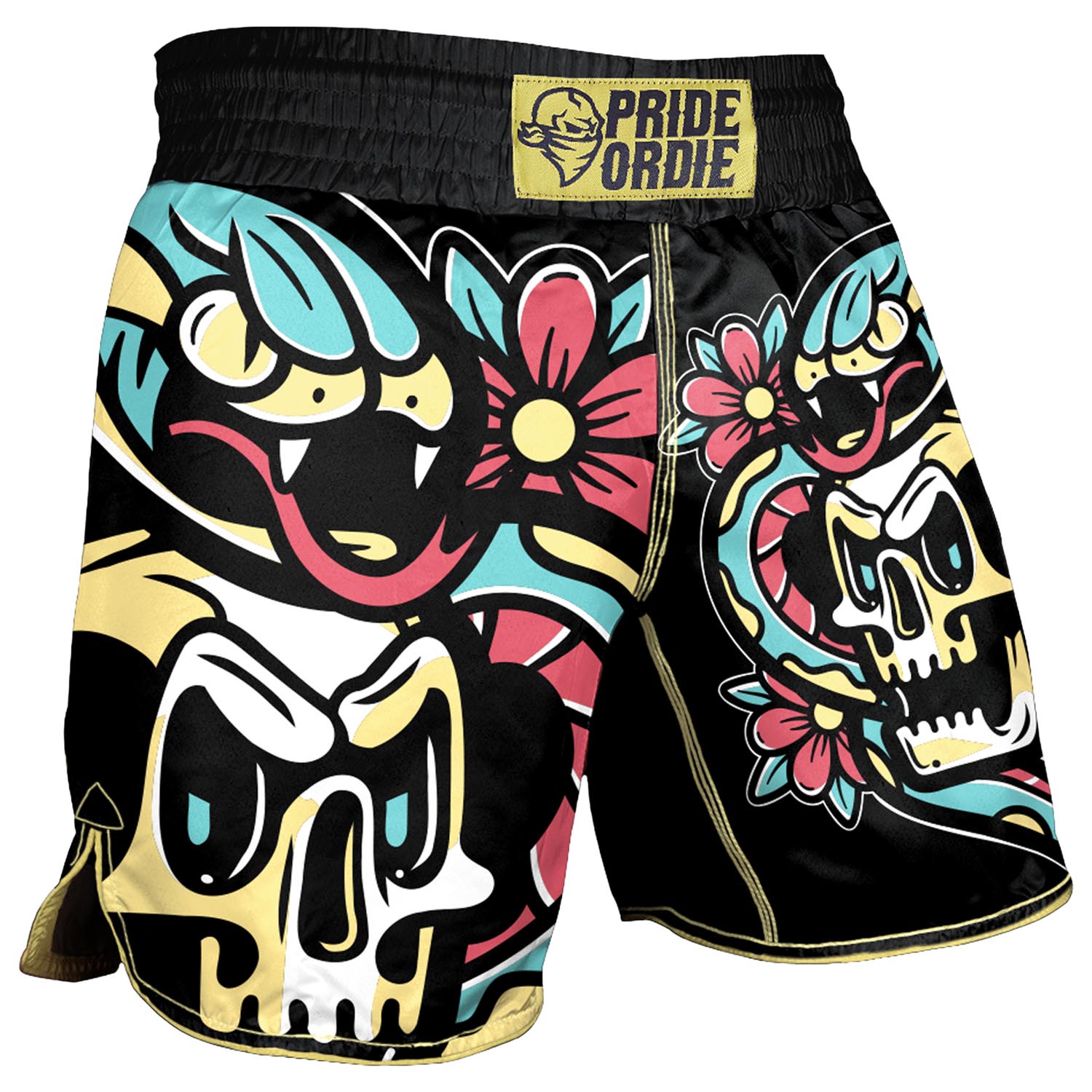 PRiDEorDiE MMA Fight Shorts, Cold Instinct, black, L