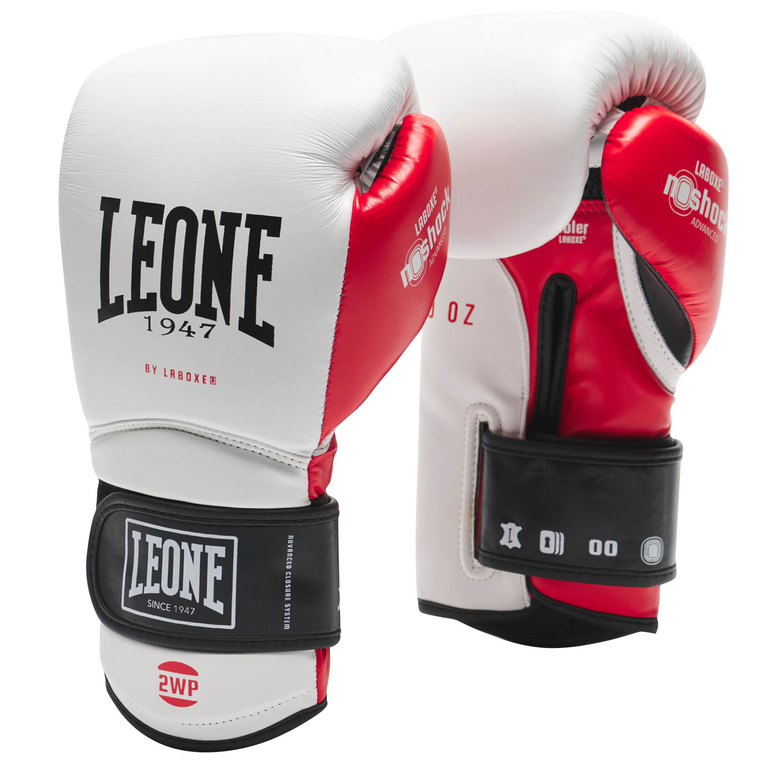 LEONE Boxing Gloves, Il Tecnico N3, GN113, white-rot, 10 Oz