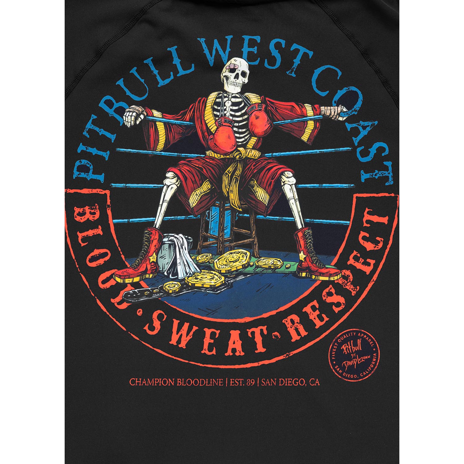 Pit Bull West Coast Rashguard, L/S, Champion Bloodline, black, S