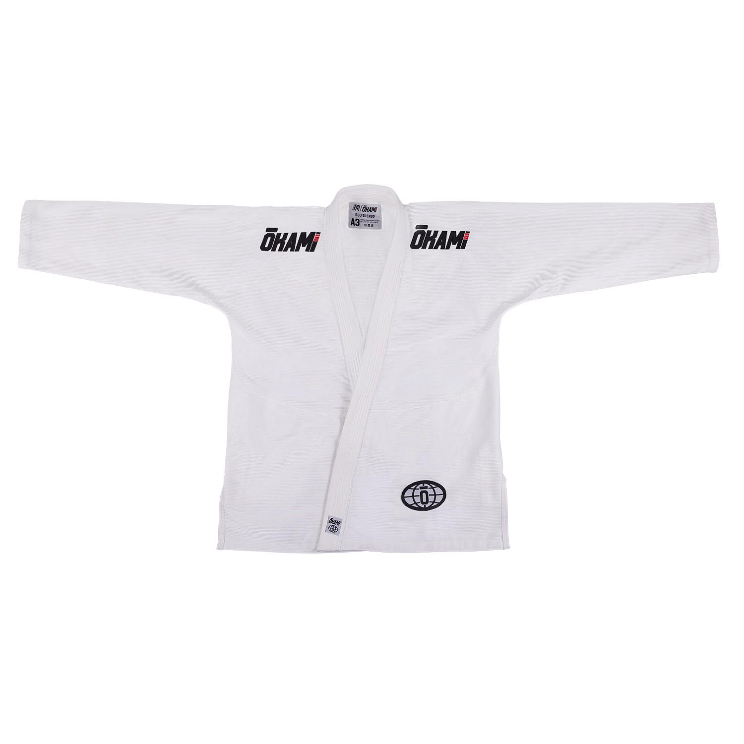 OKAMI BJJ GI, Enso, white, A4