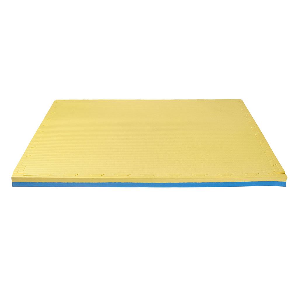 Ju-Sports Puzzle Mat, Pro Tatami, blue-yellow, 2 cm