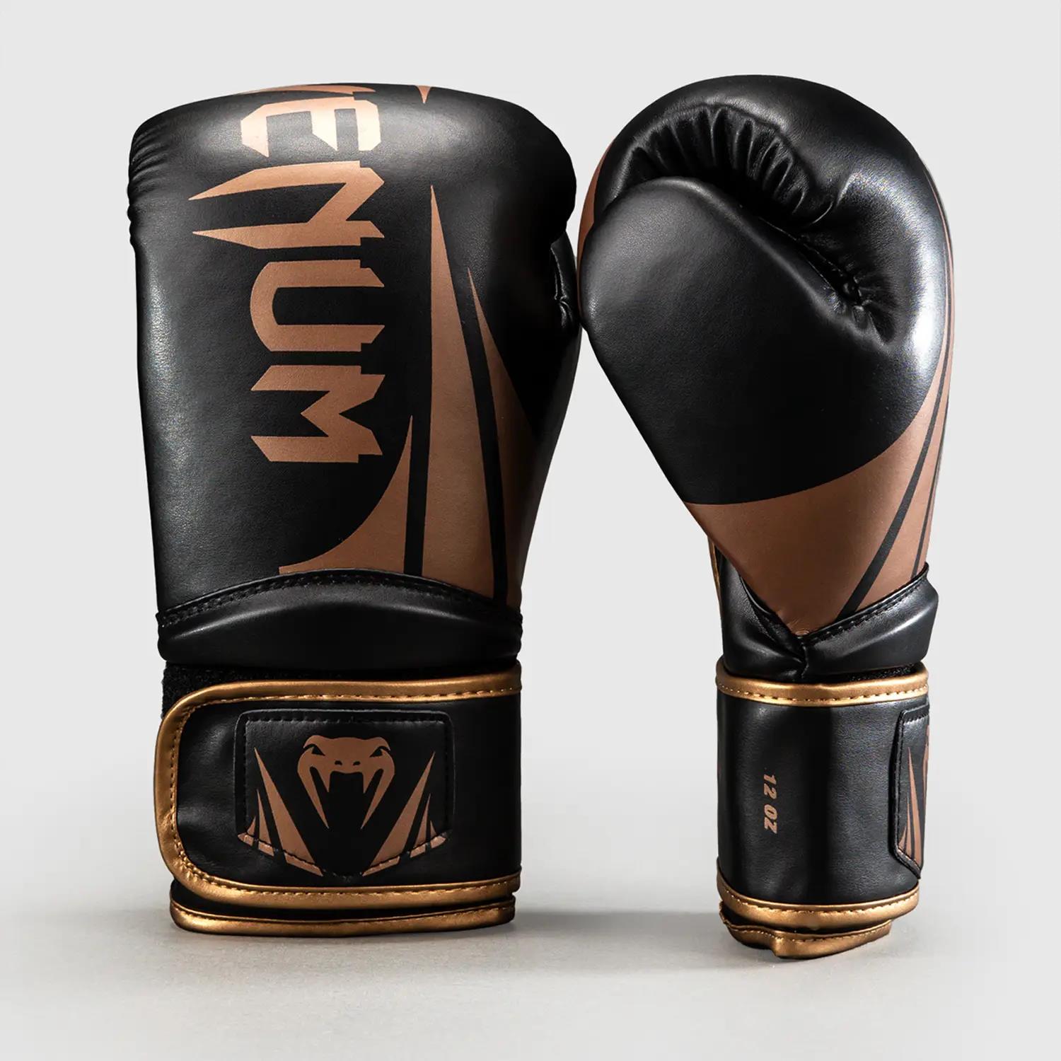 VENUM Boxing Gloves, Challenger 2.5, black-bronze, 16 Oz