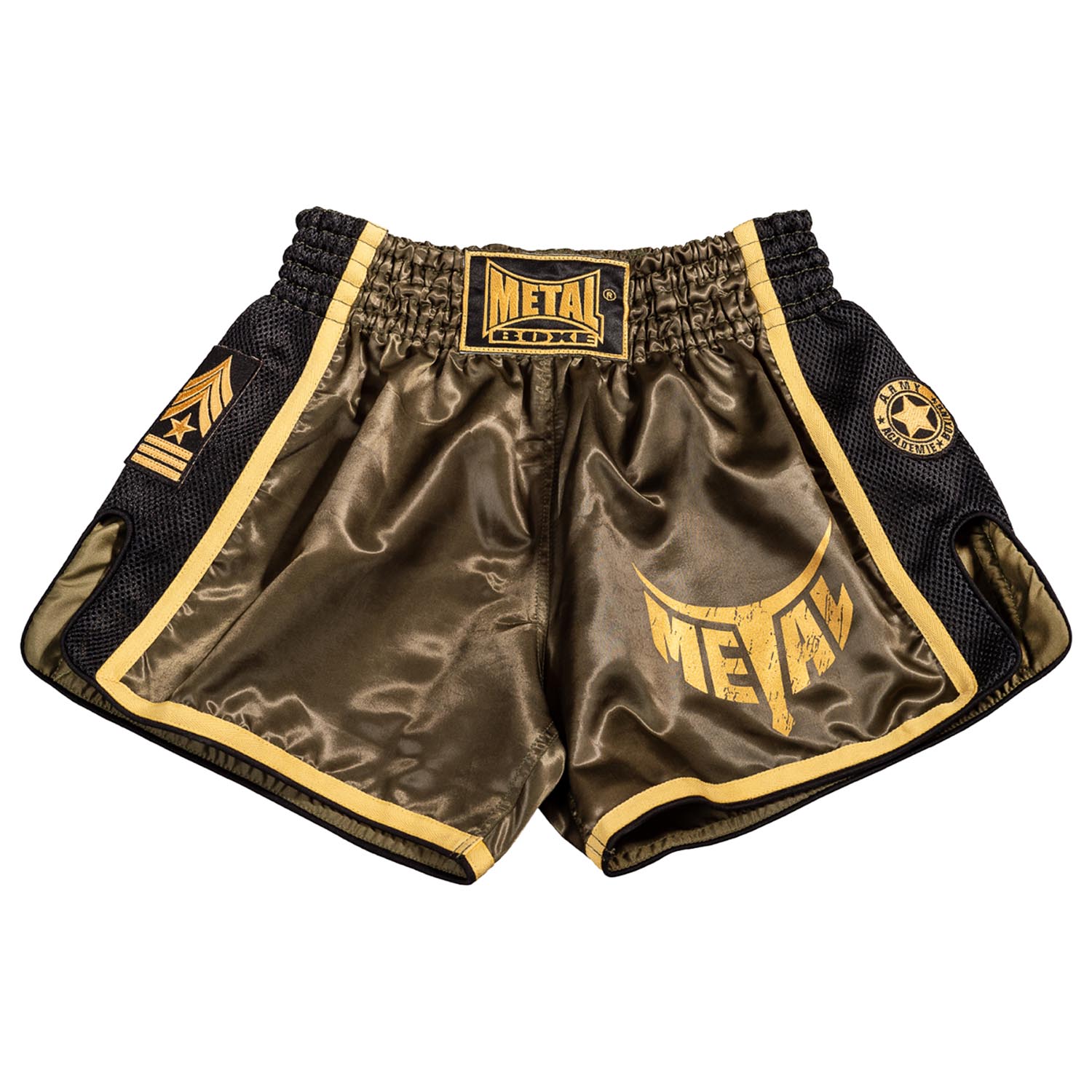Metal Boxe Muay Thai Shorts, Extreme, khaki-gold, XXL