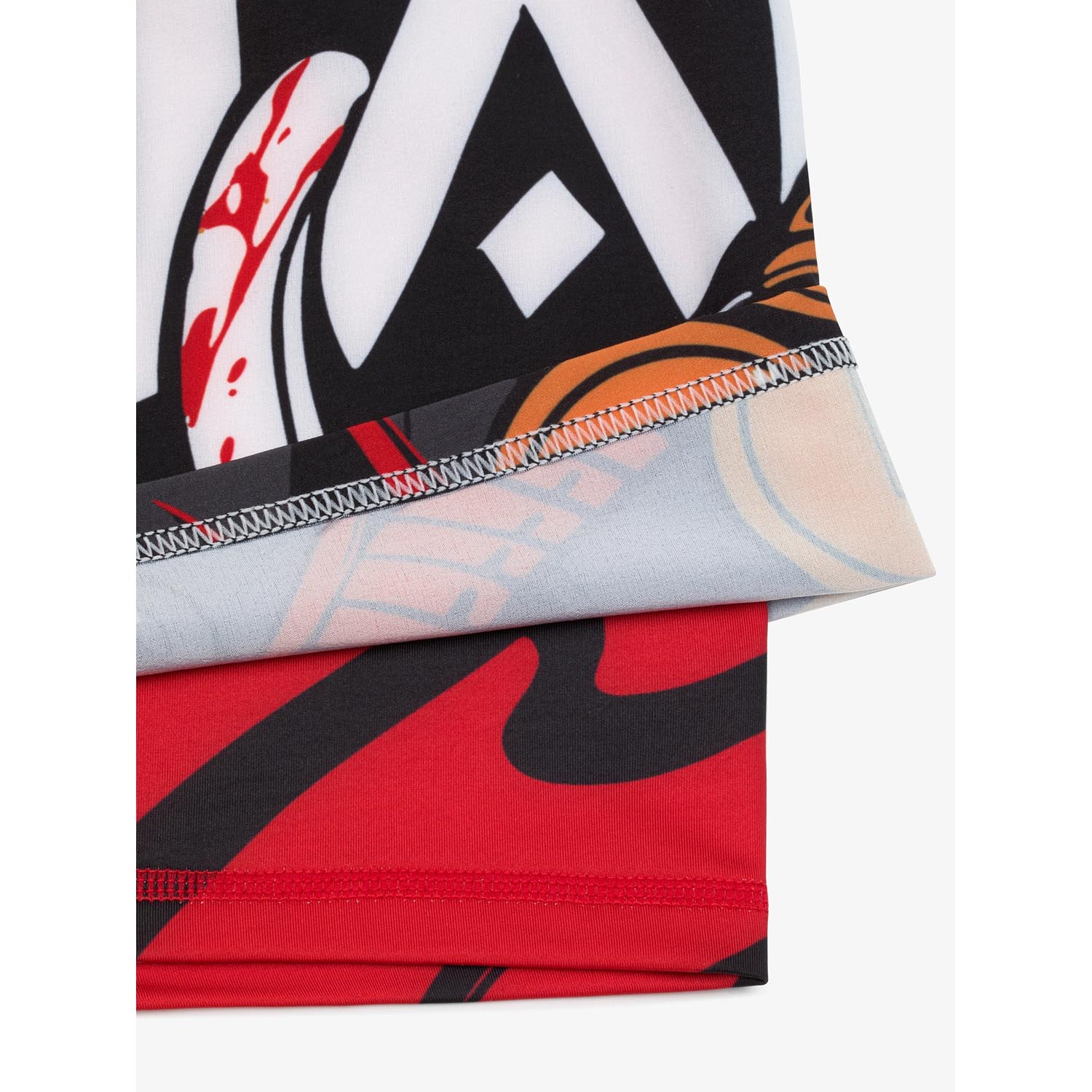 MANTO MMA Fight Shorts, Lucky Cat, black-red, XXL