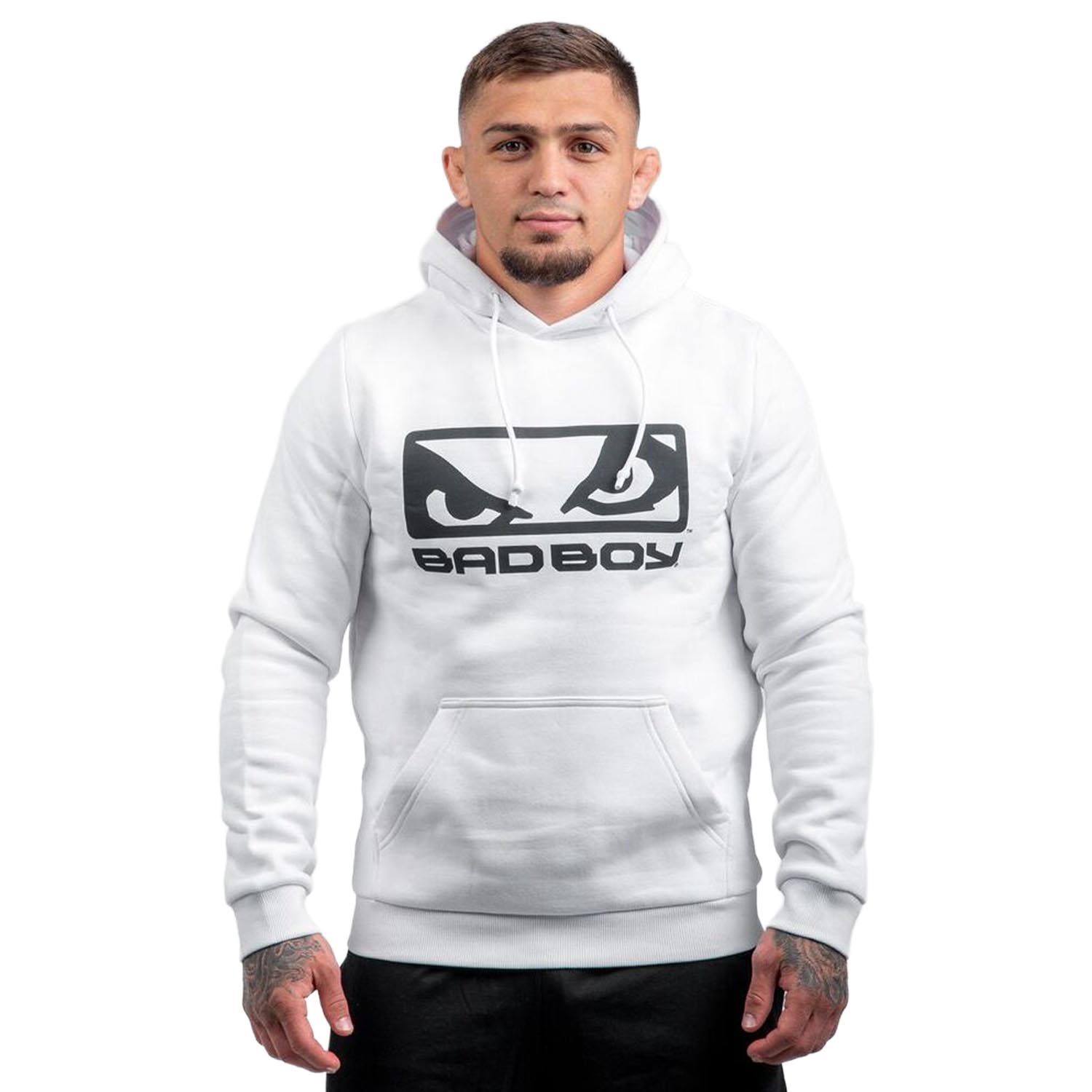 Bad Boy Hoody, Logo, white-black, L