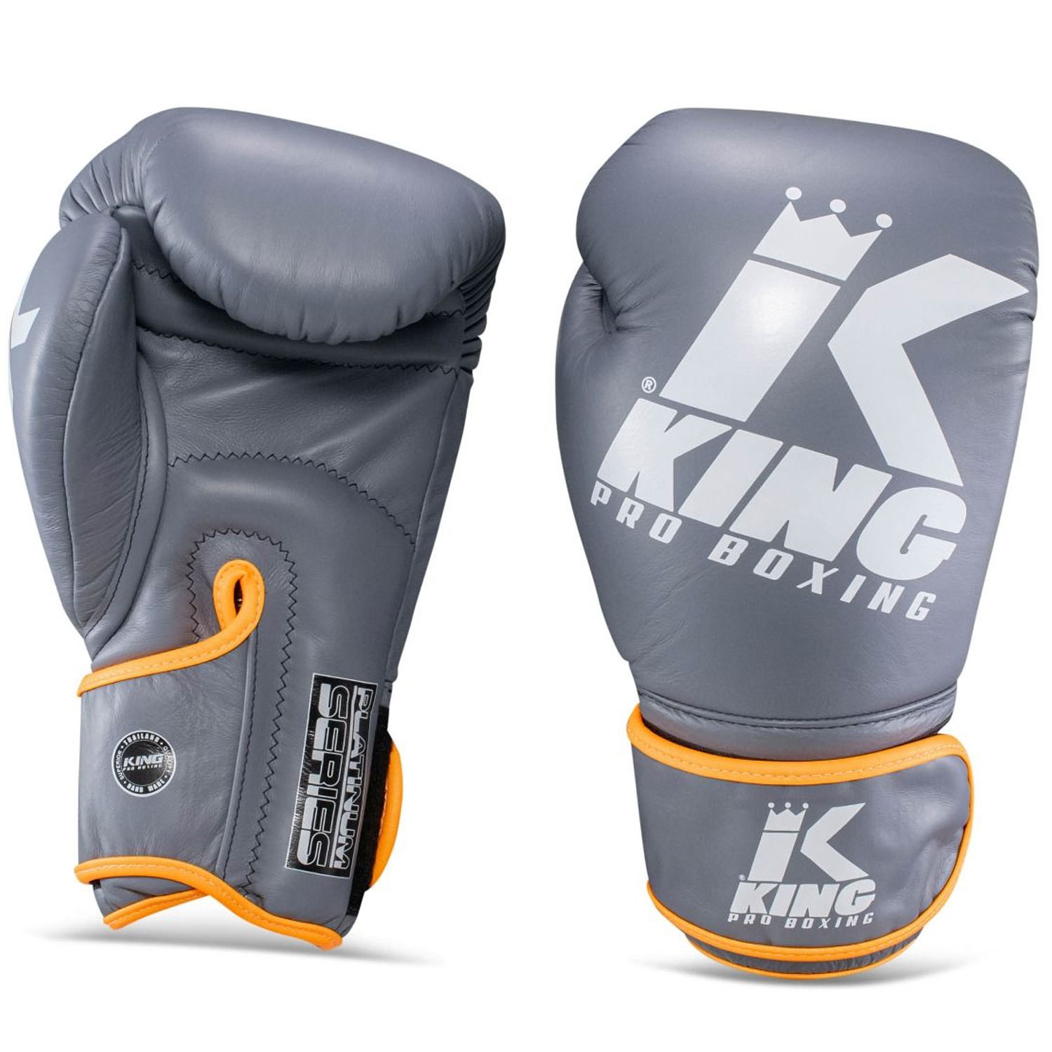 KING PRO BOXING Boxing Gloves, Platinum, 6, grey, 12 Oz