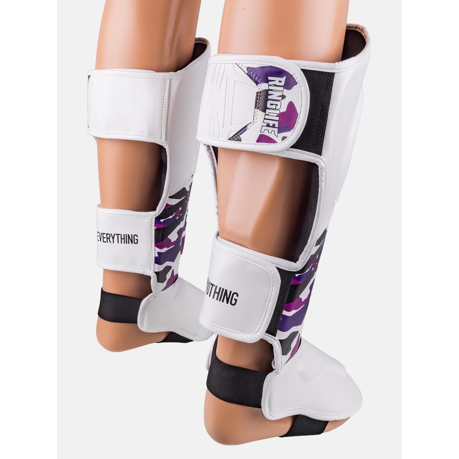 RINGLIFE Shinguards, Unit, white-purple-camo M