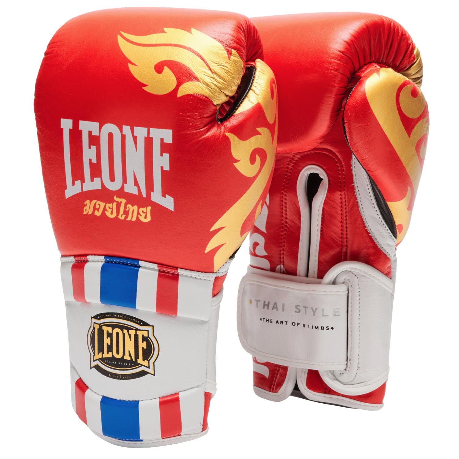 LEONE Boxing Gloves, Thai Style, GN114, red