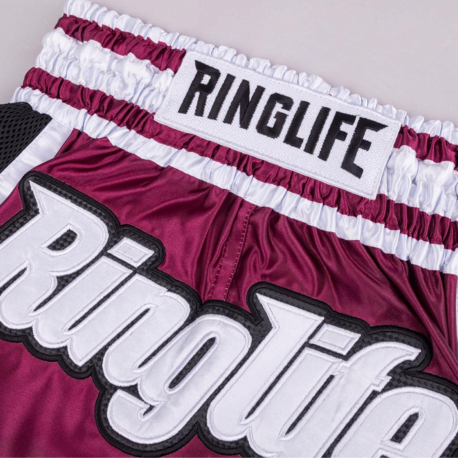 RINGLIFE Muay Thai Shorts, Represent, red-black, S