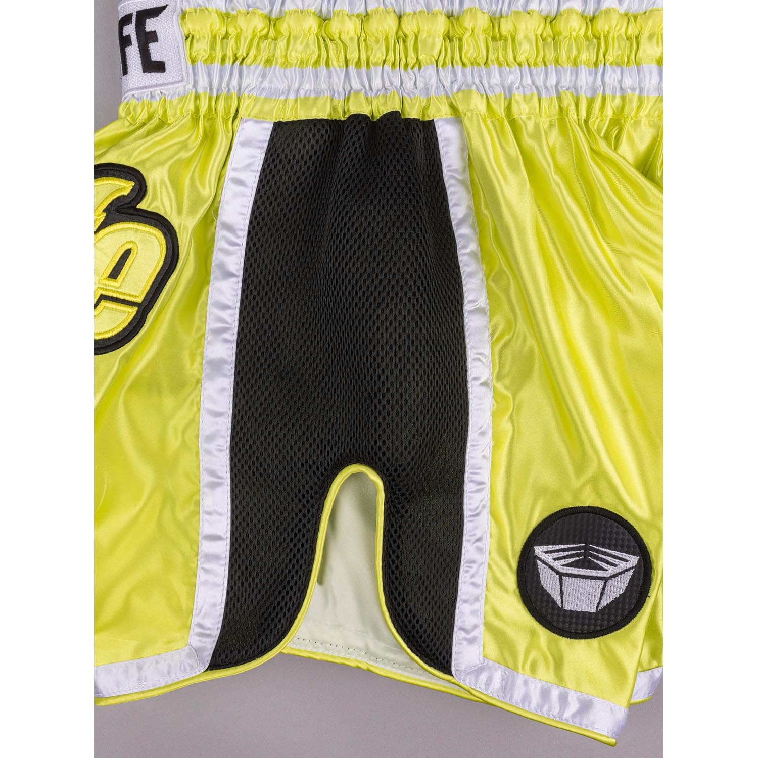 RINGLIFE Muay Thai Shorts, Represent, yellow-black, S