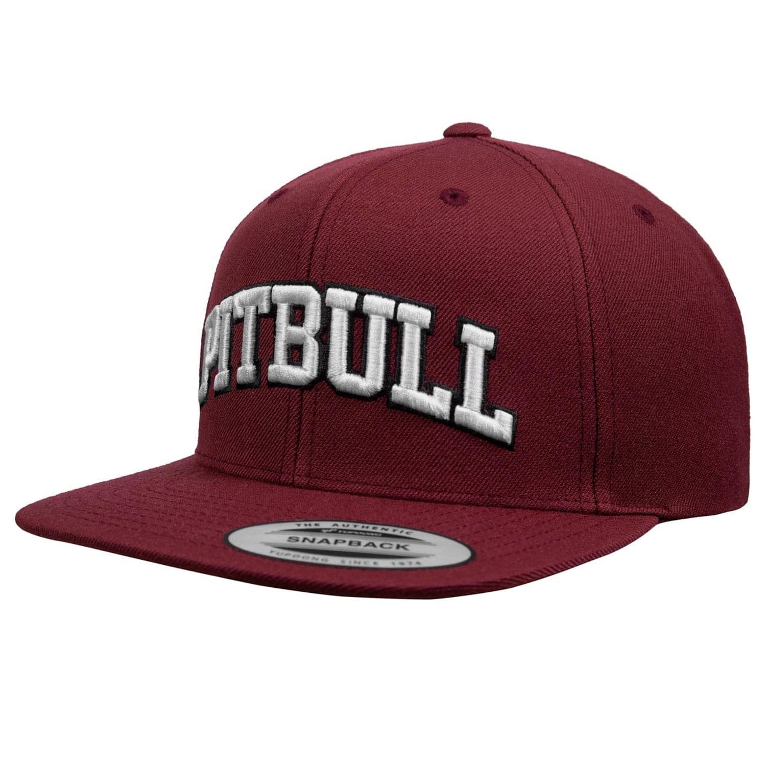 Pit Bull West Coast Snapback Cap, Pitbull YP Premium, weinrot