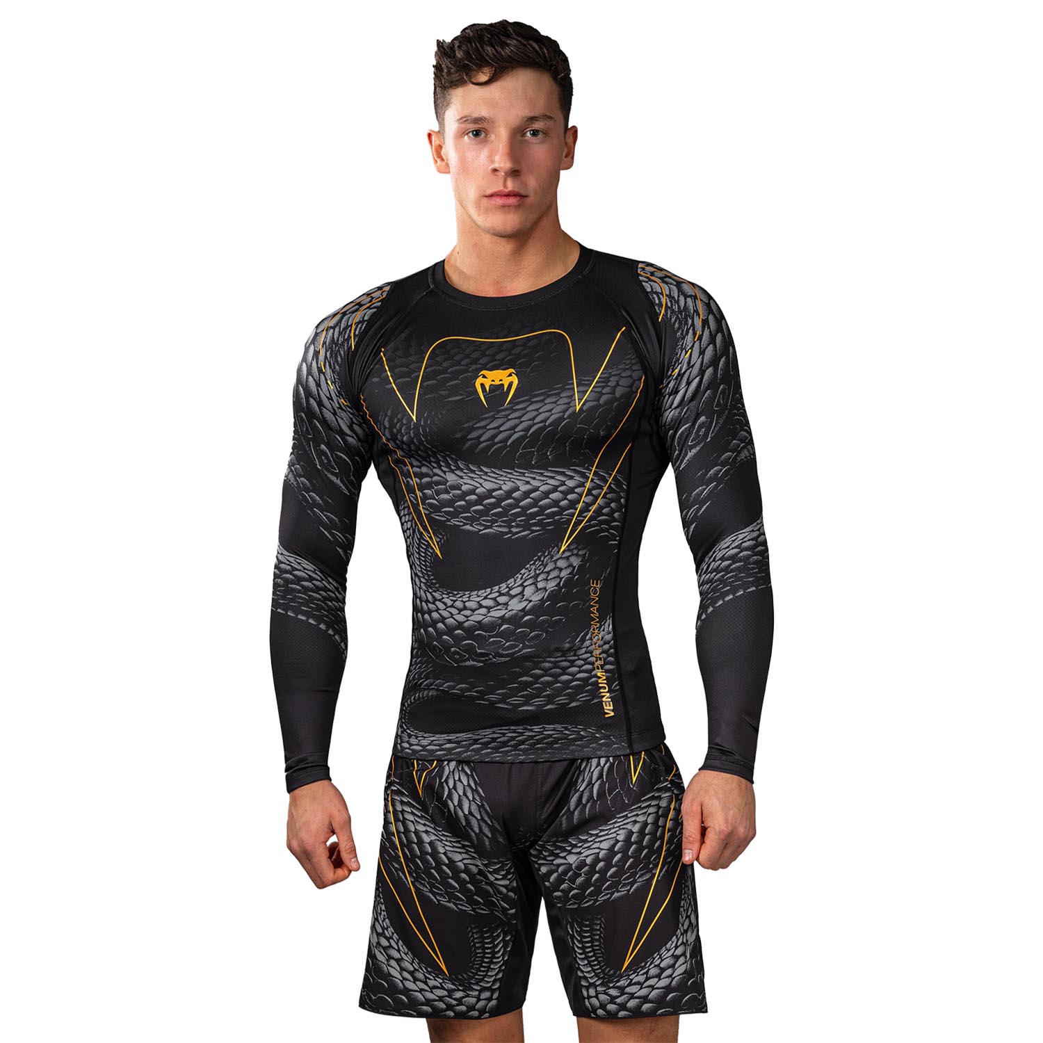 VENUM Rashguard, L/S, Matupa, black-grey-gold, S