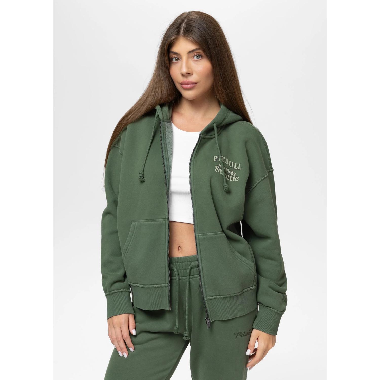 Pit Bull West Coast Zip Hoody, Women, Sweetie, green, M/L