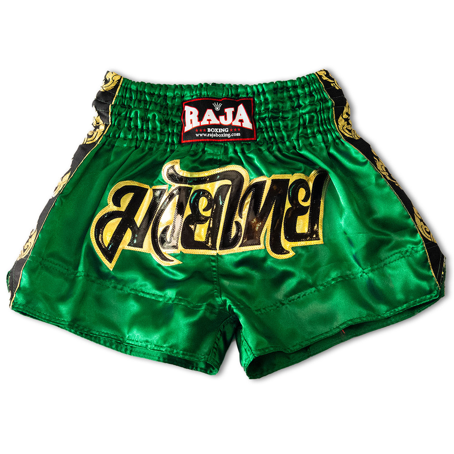 RAJA Boxing Muay Thai Shorts, Lai Thai, green, XL