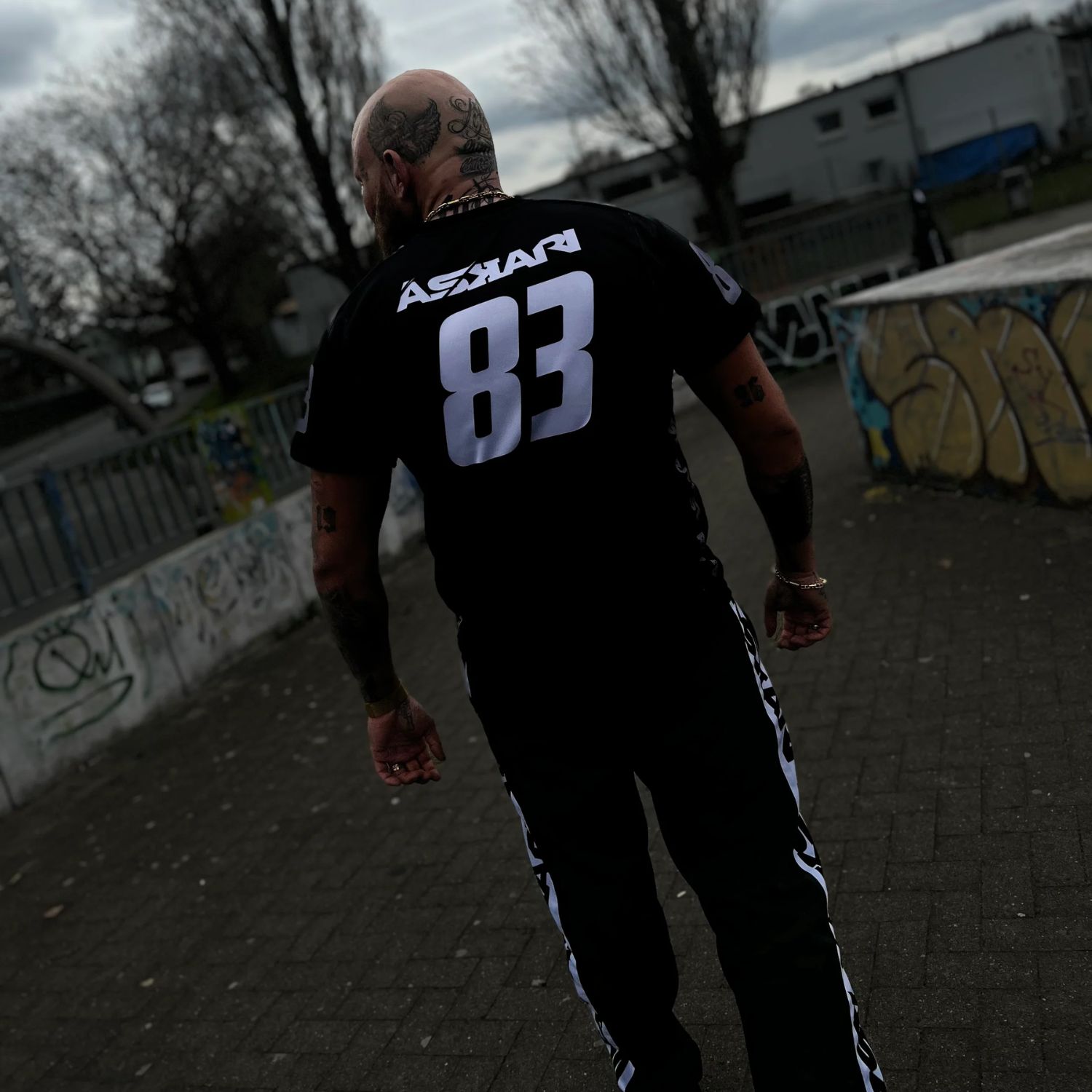 ASKARI Dry Tech T-Shirt, Baller, black-white