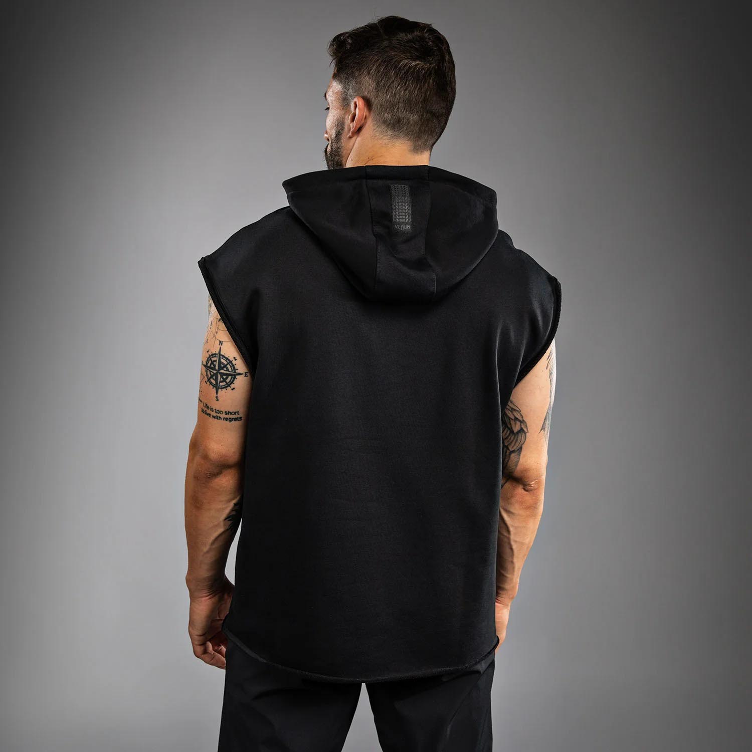 VENUM Hoody Sleeveless, Boxing VT, black-white, XXL