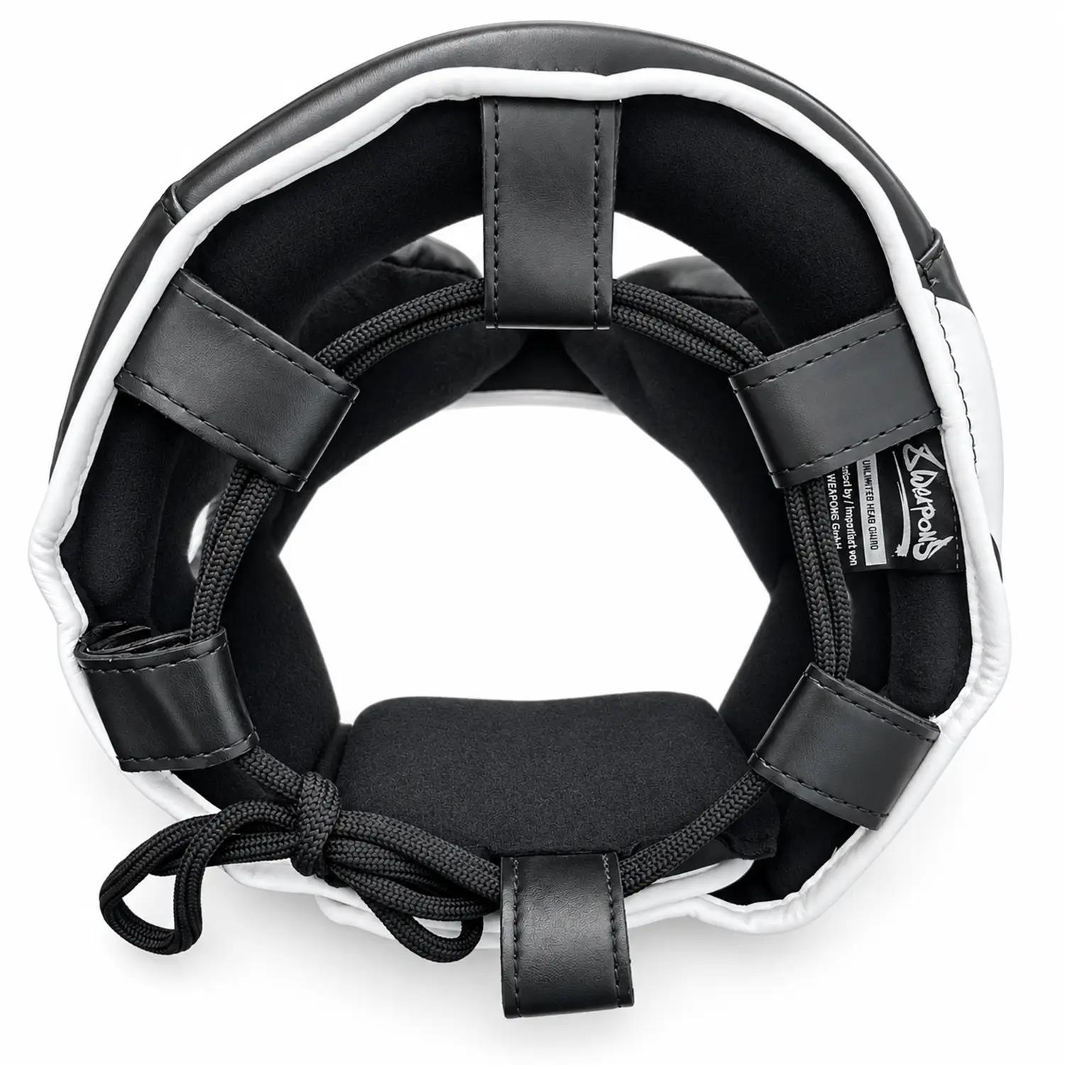 8 WEAPONS Head Guard, Unlimited 2.0, black-white, L/XL