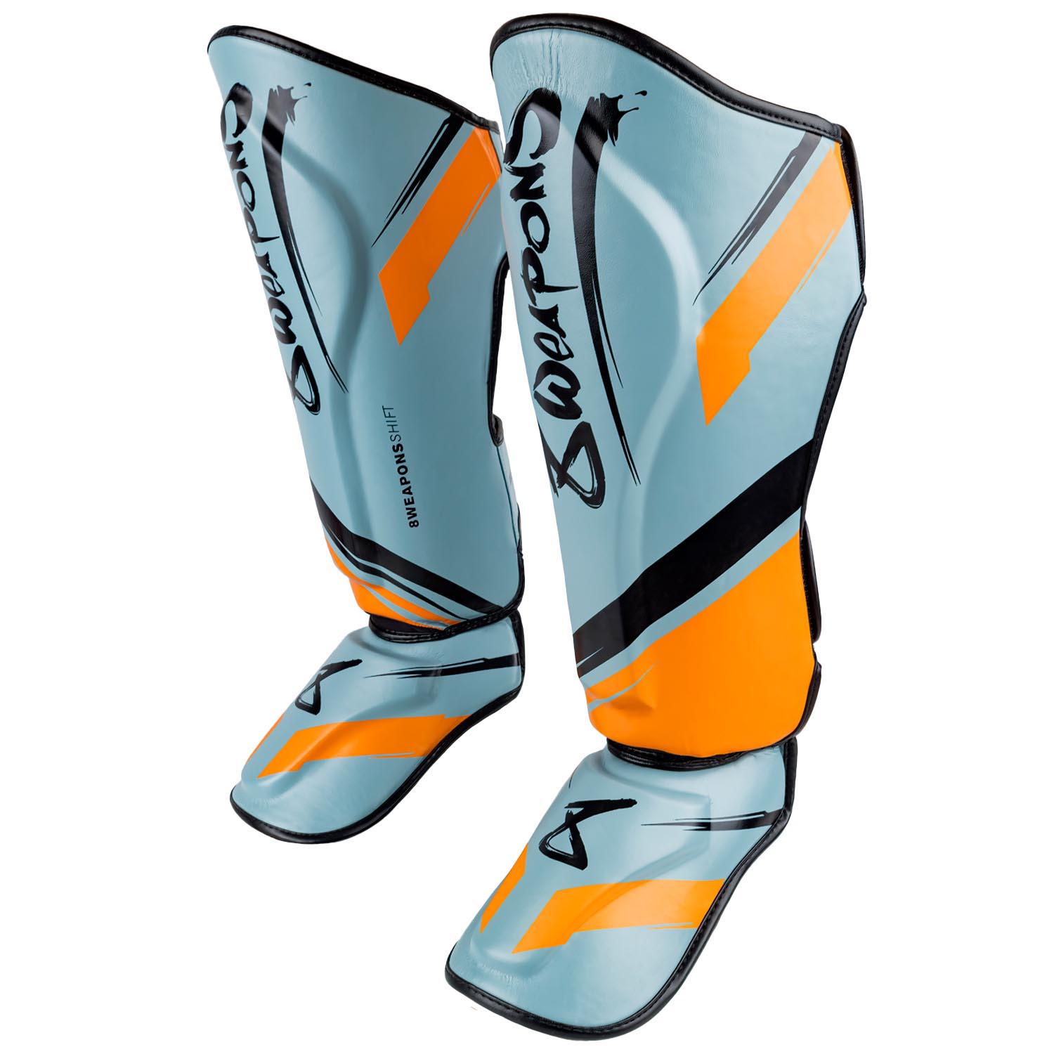 8 WEAPONS Shin Guards, Shift, ice-grey-orange, XL