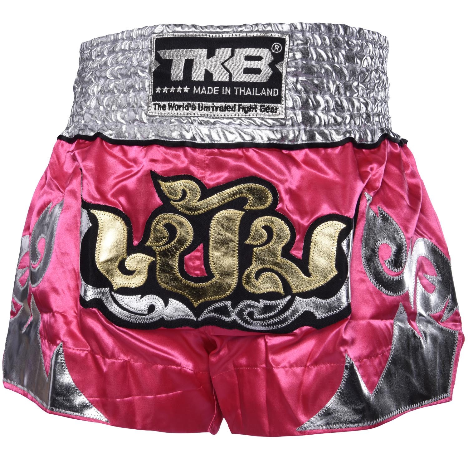 TOP KING BOXING Muay Thai Shorts, TKTBS 084, pink-silber