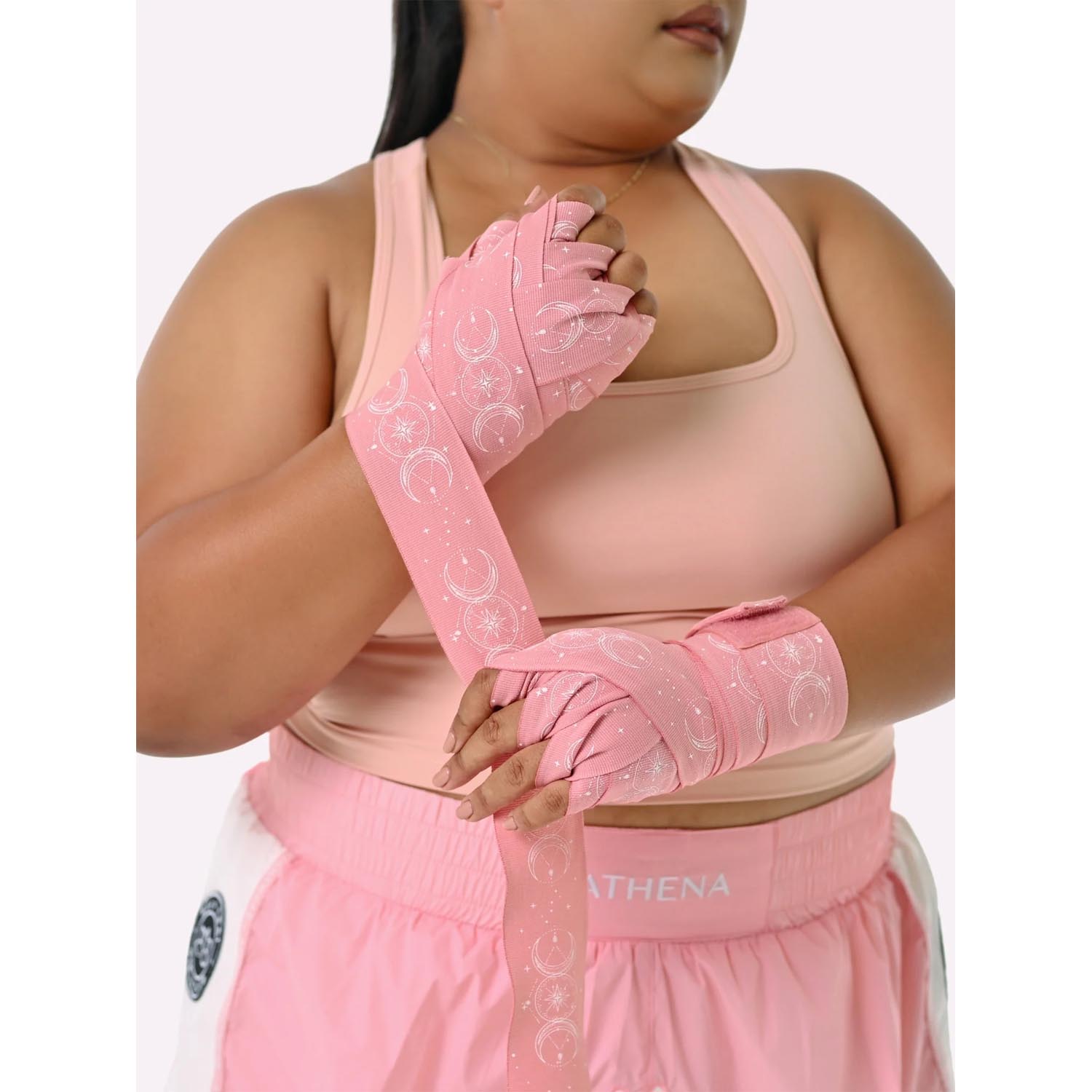 ATHENA Hand Wraps, Serena, Semi-Elastic, 4.5 m, pink
