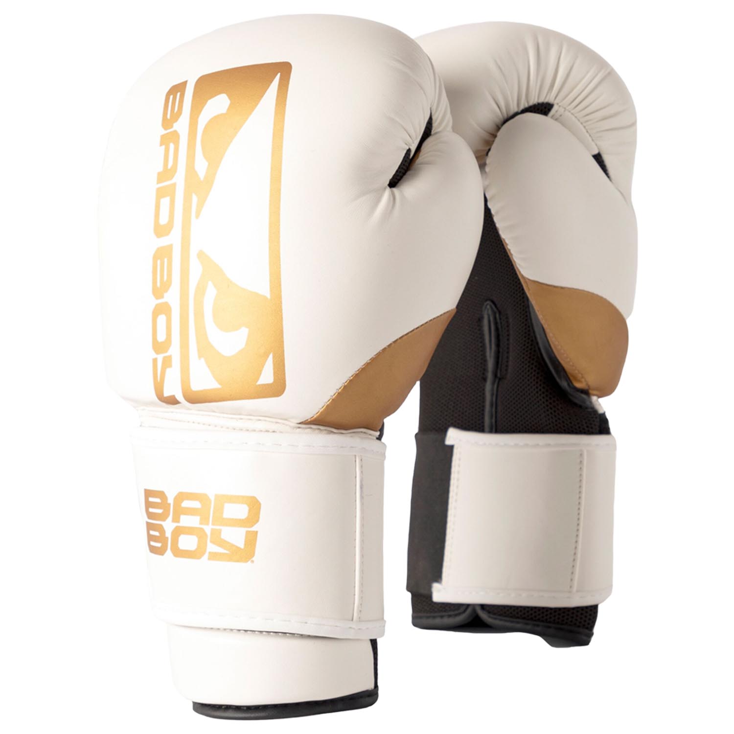Bad Boy Boxing Gloves, Zeus, white-gold, 10 Oz