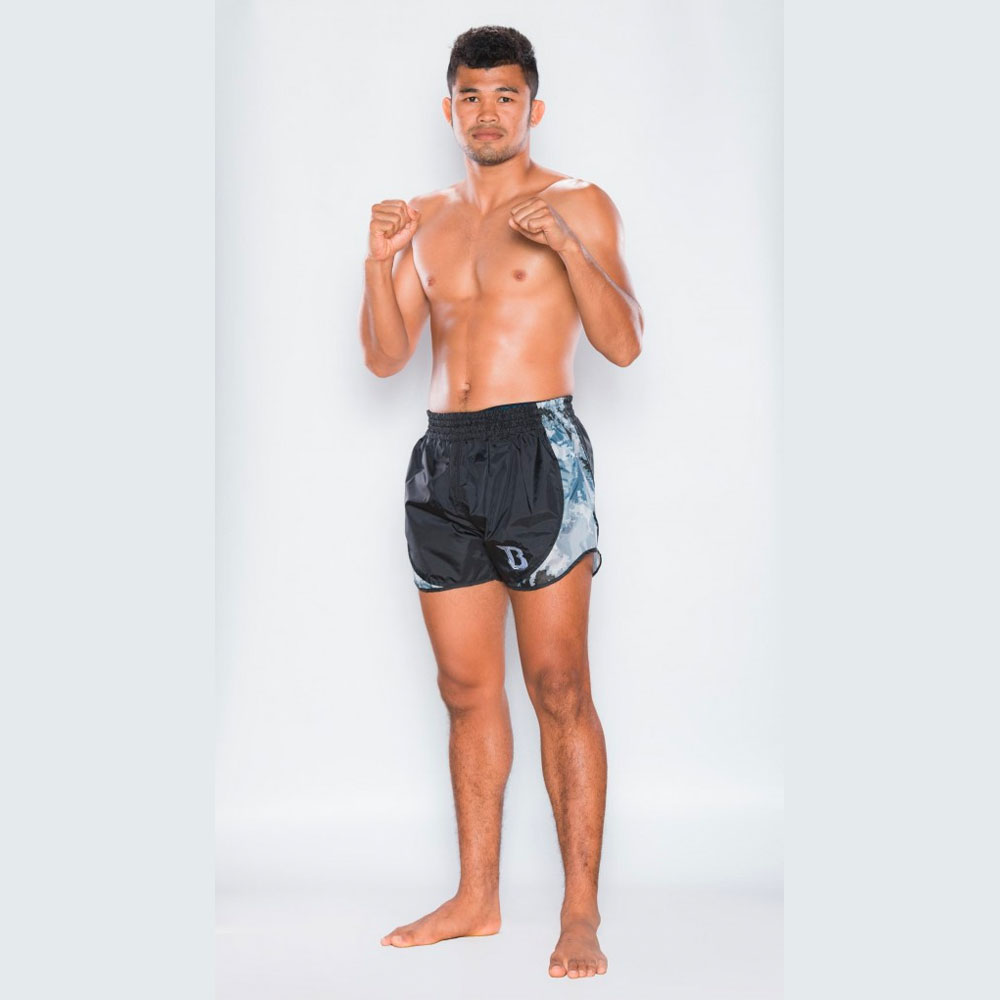 Booster Muay Thai Kick Boxing Shorts Retro Hybrid Camo Grey for Men and Women 