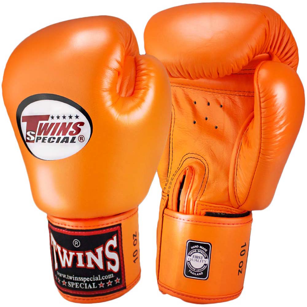 TWINS Special Boxing Gloves, Leather, BGVL-3, orange, 16 Oz