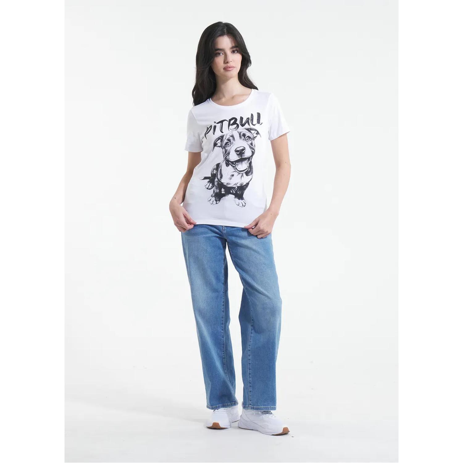 Pit Bull West Coast T-Shirt, Women, Puppy II, wihte, XL