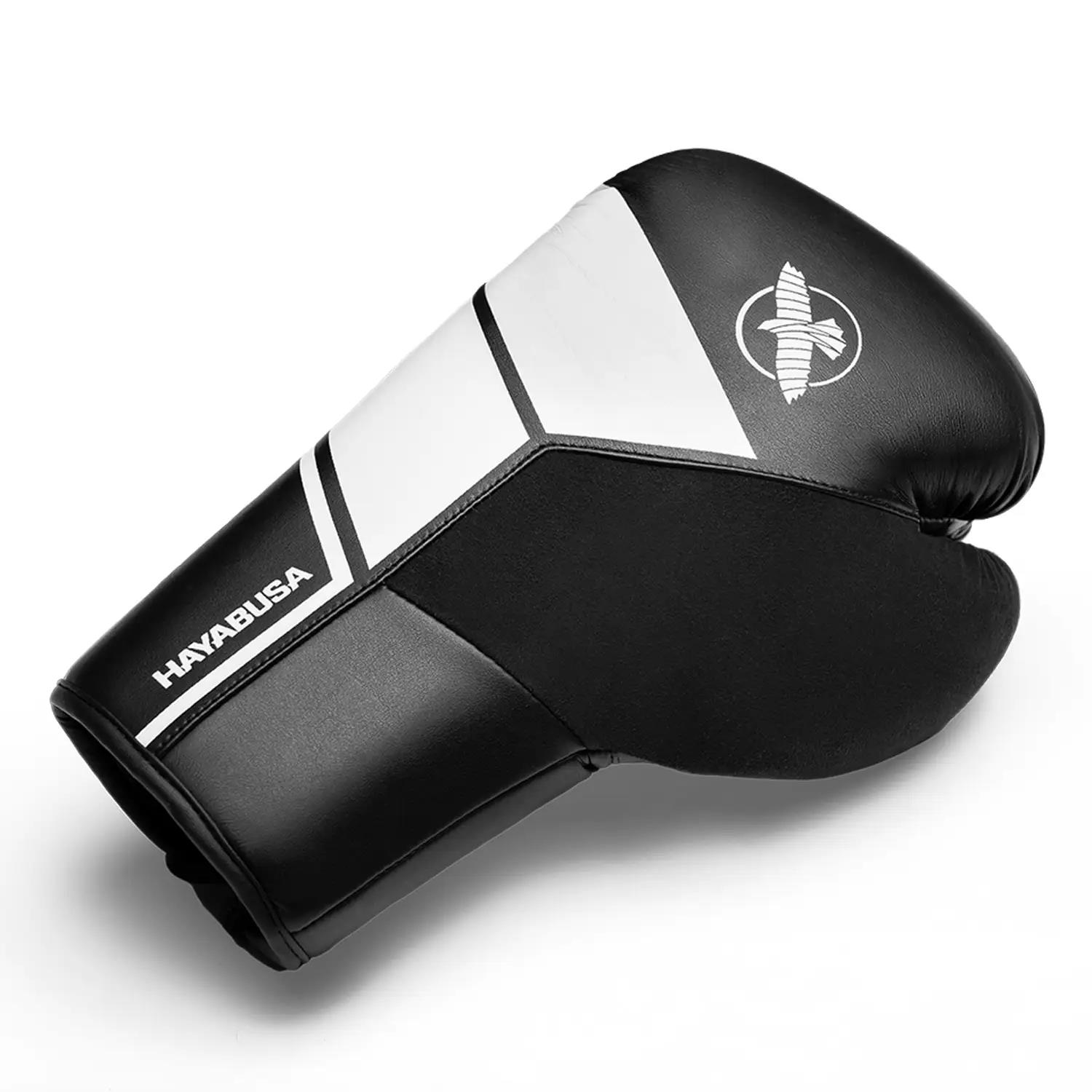 Hayabusa Boxing Gloves, S4, Lace Up, black-white, 10 Oz